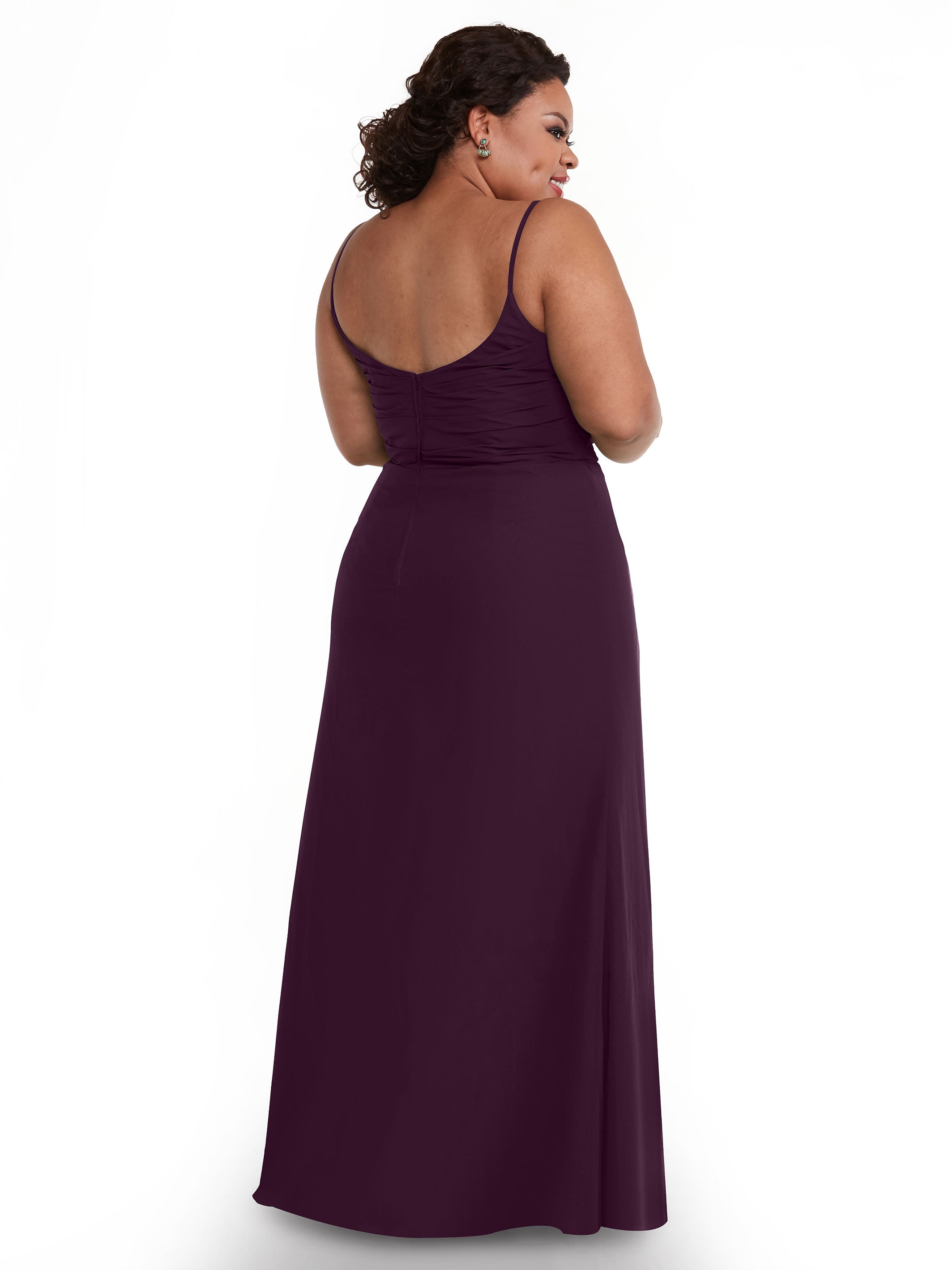 Elegant 80169 Chiffon Sheath Bridesmaid Dress with Pleated Bodice - Perfect for Weddings, Formal Events & Special Occasions