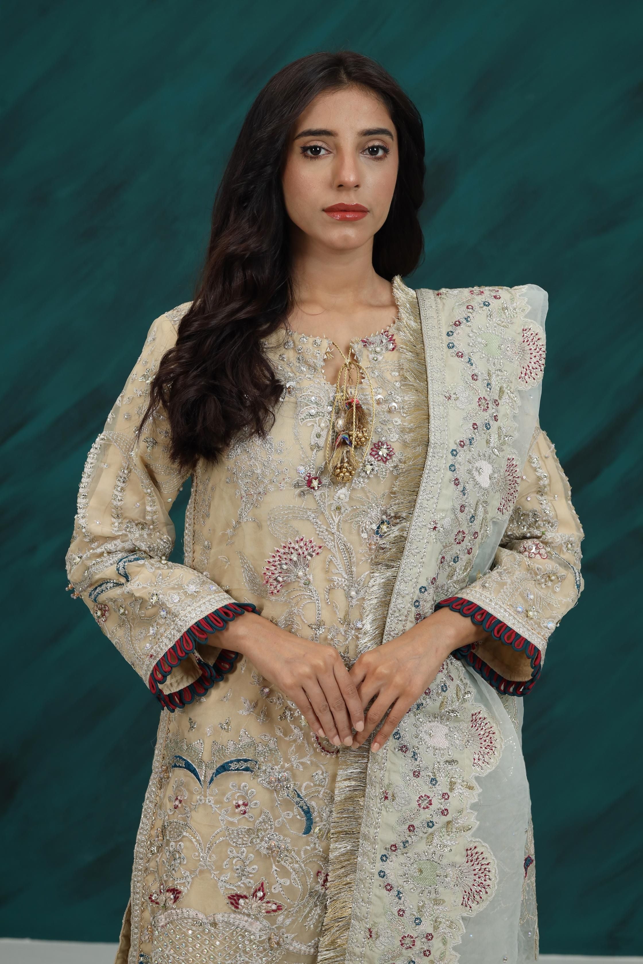 Chandni Nureh Jhoomro Stitched Collection - Premium Pakistani Embroidered Party Wear Dresses for Women | Perfect for Weddings, Festivals & Special Occasions