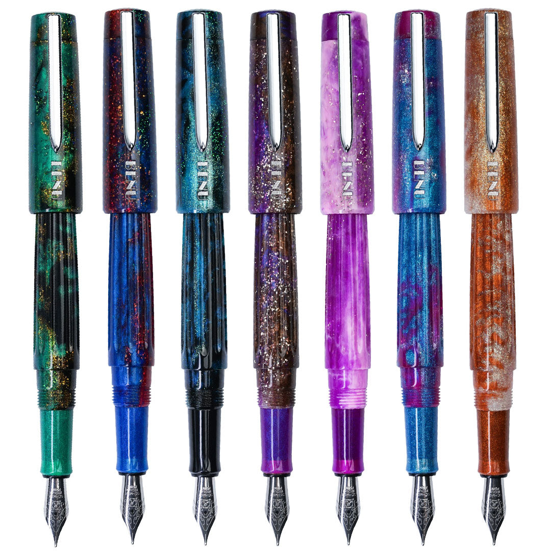 Benu DailyMate Fountain Pen Set of 7 Premium Writing Pens - Smooth Ink Flow for Journaling, Calligraphy & Office Use - Perfect Gift for Writers & Professionals
