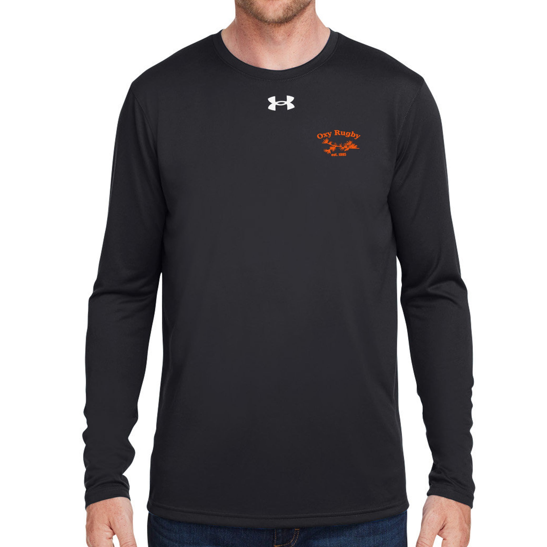 Oxy Rugby UA Team Tech Long Sleeve T-Shirt - Moisture-Wicking Performance Shirt for Men - Perfect for Training, Workouts, and Team Sports