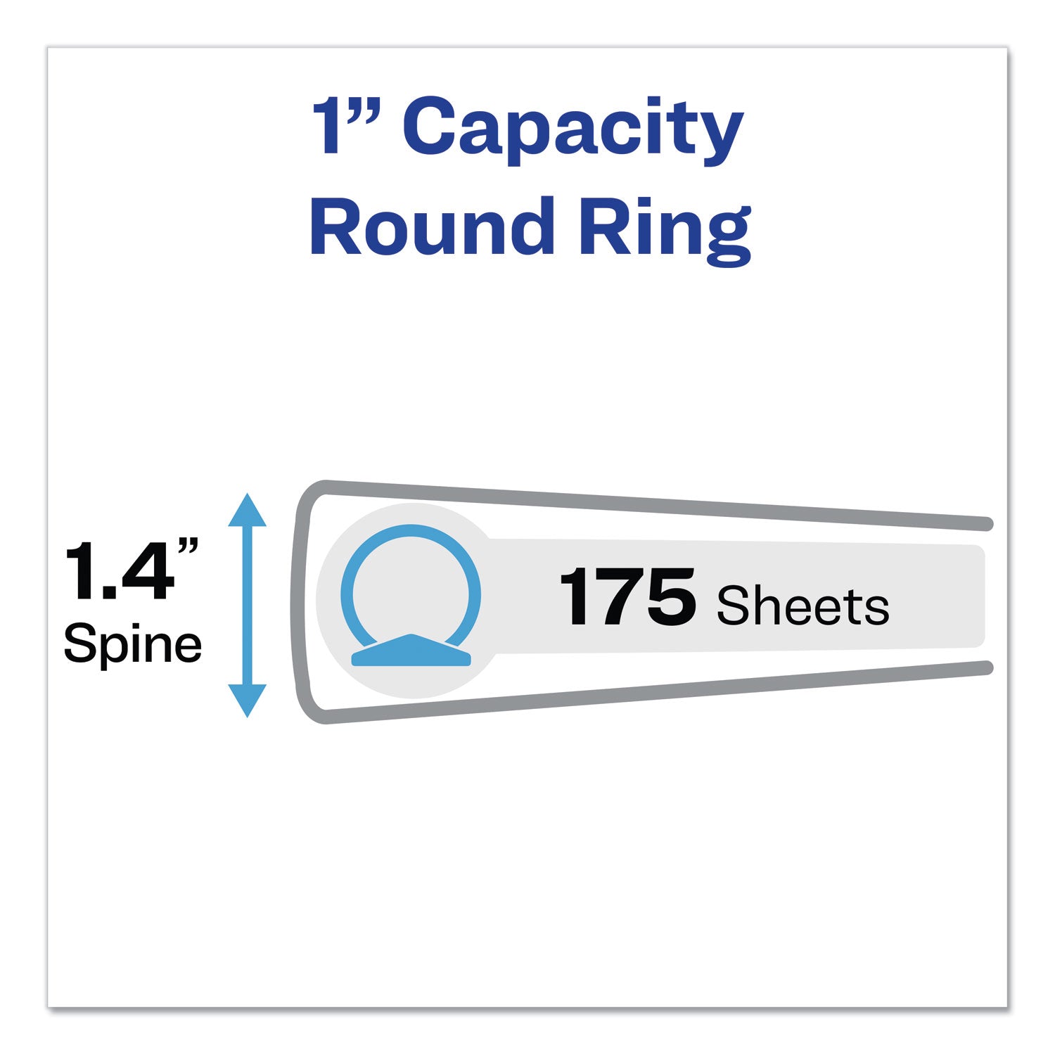 Avery® Economy 3-Ring Binder with Round Rings, 1