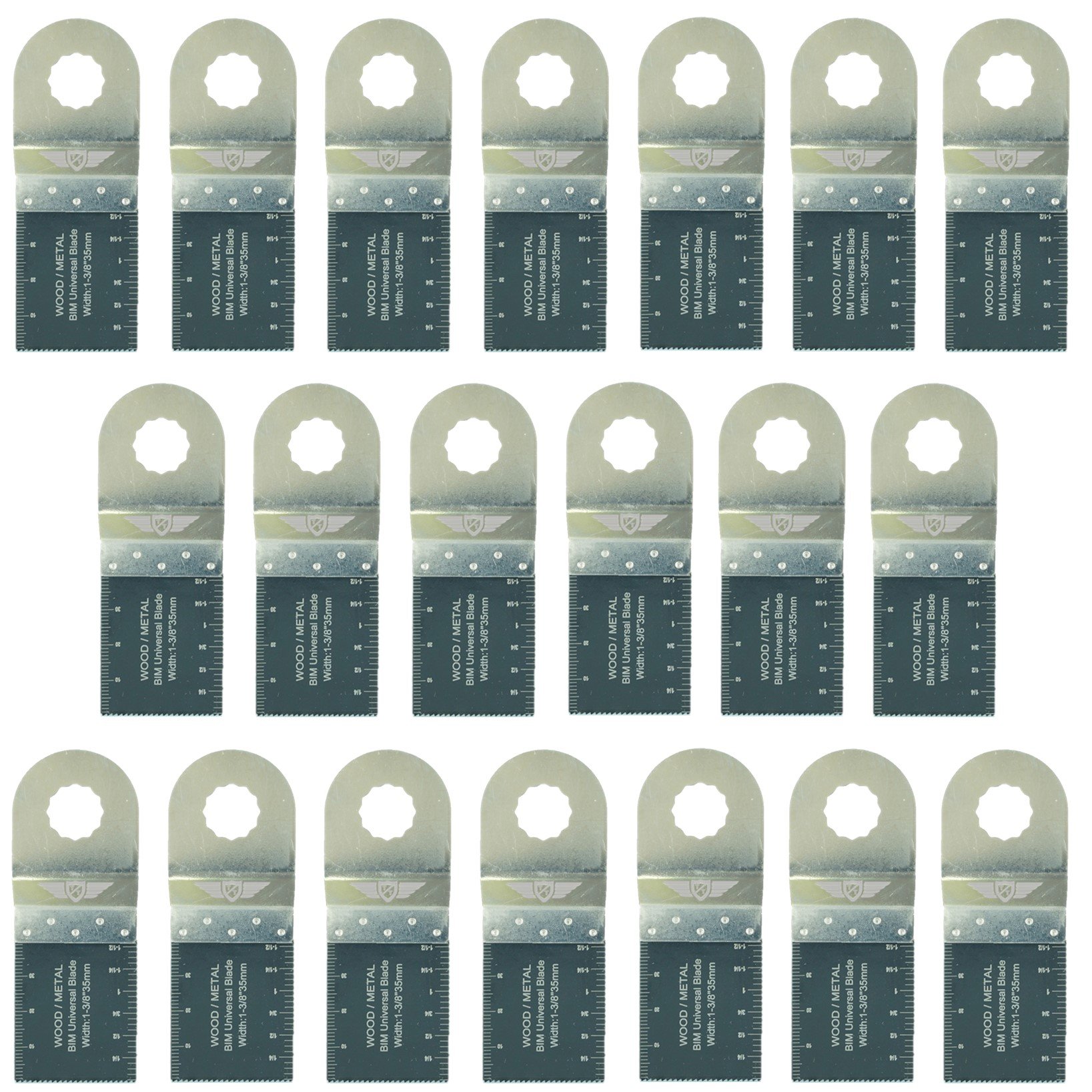20-Pack TopsTools WX35B_20 OMT Bi-Metal Metal Cutting Blades - Compatible with Rockwell F30 F50 F80, Sonicrafter, AEG, Ryobi, Worx Oscillating Multi-Tools - Perfect for Wood, Metal, PVC & Drywall Cutting Projects