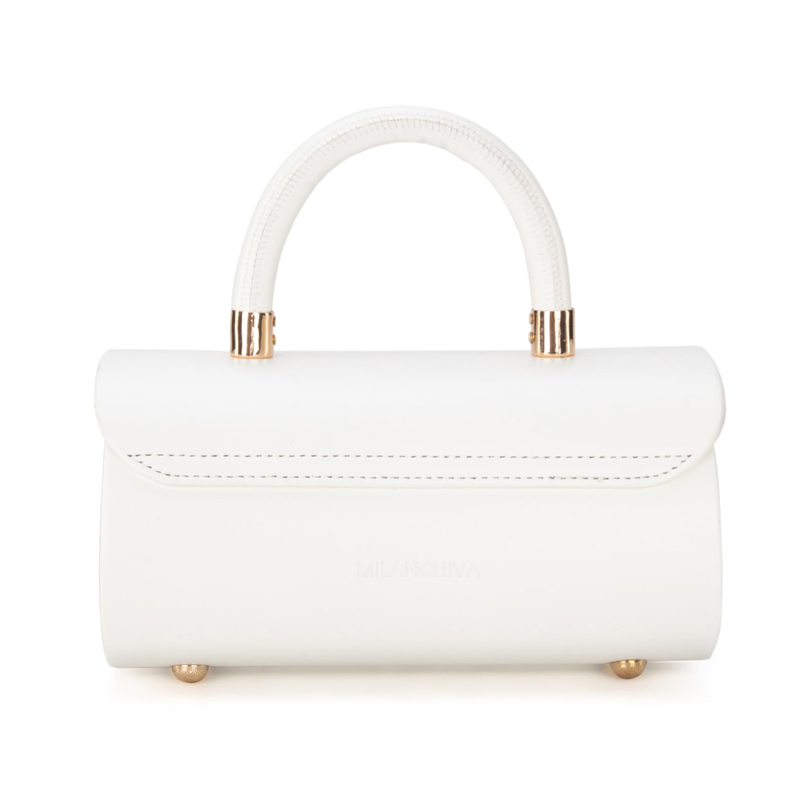 Stylish Milan Chiva Small Designer Handbag for Women - Mini Top Handle Barrel Purse, Cute & Trendy Crossbody Bag for Work, Party, and Daily Use