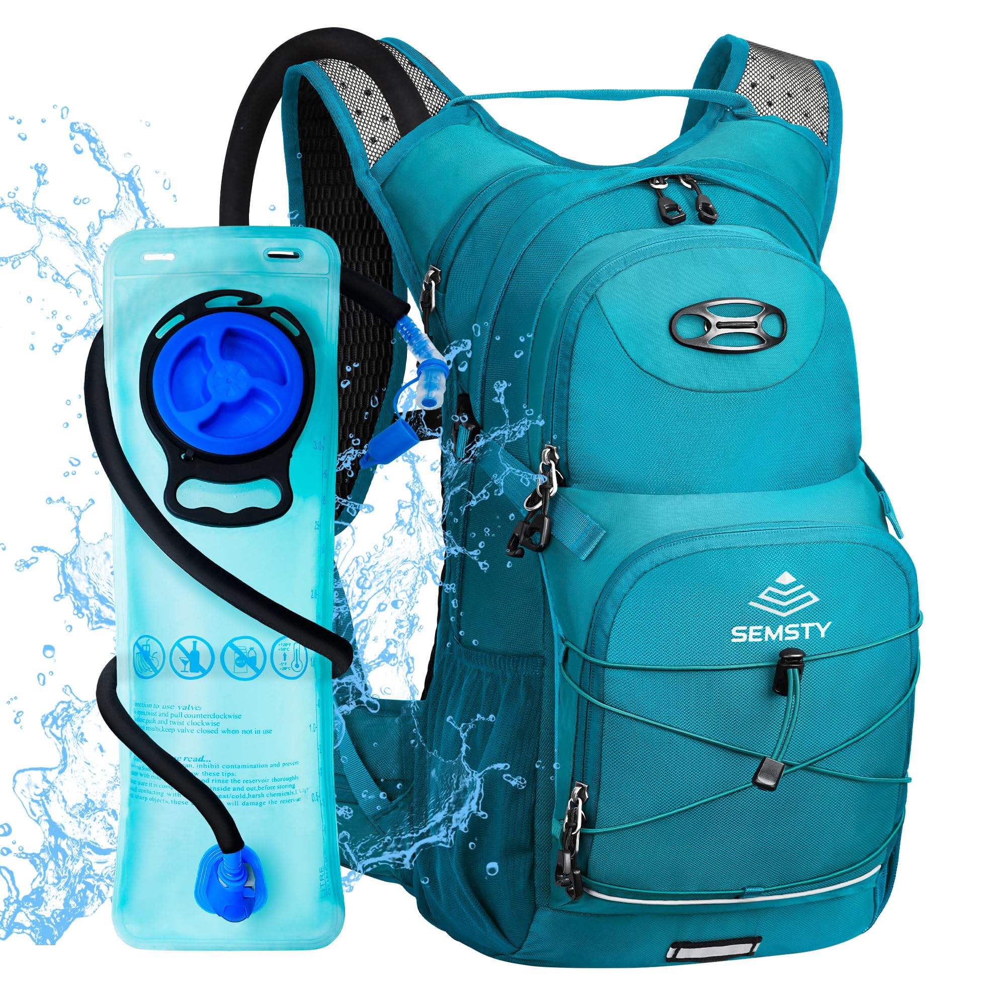 25L Hydration Backpack with 3L Water Bladder & Rain Cover - Lightweight Hiking Backpack for Camping, Cycling, Running, Hiking | Perfect for Outdoor Adventures, Travel & Daily Use (Men & Women)