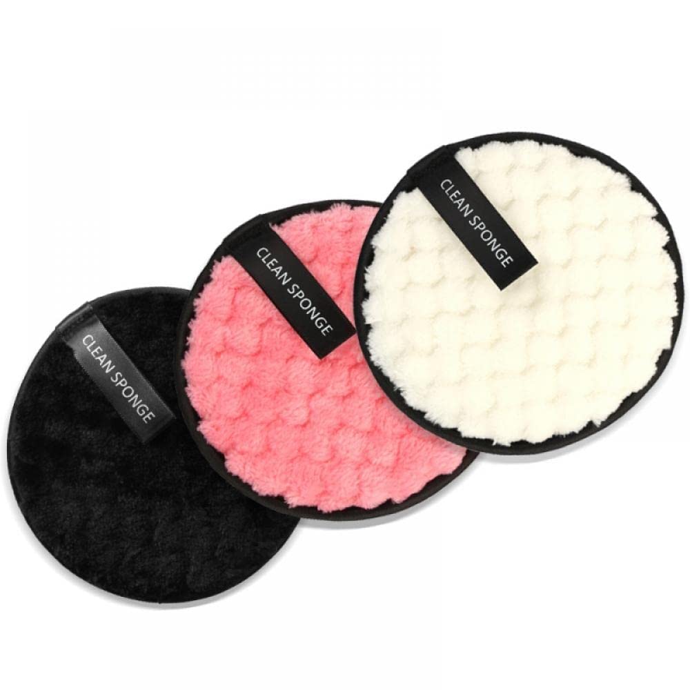 Nirdambhay (Pack of 2) Reusable Makeup Remover Sponge Pads - Microfiber Facial Cleansing Pads for Mascara, Eye Shadow & Deep Cleansing | Gentle Makeup Removal Wipes for Daily Skincare Routine & Travel