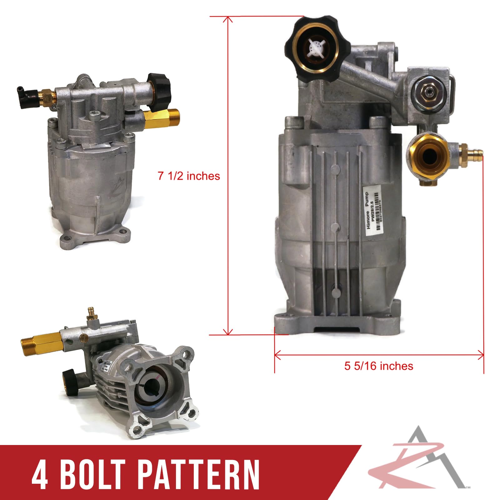 3000 PSI High Pressure Washer Pump - 3/4