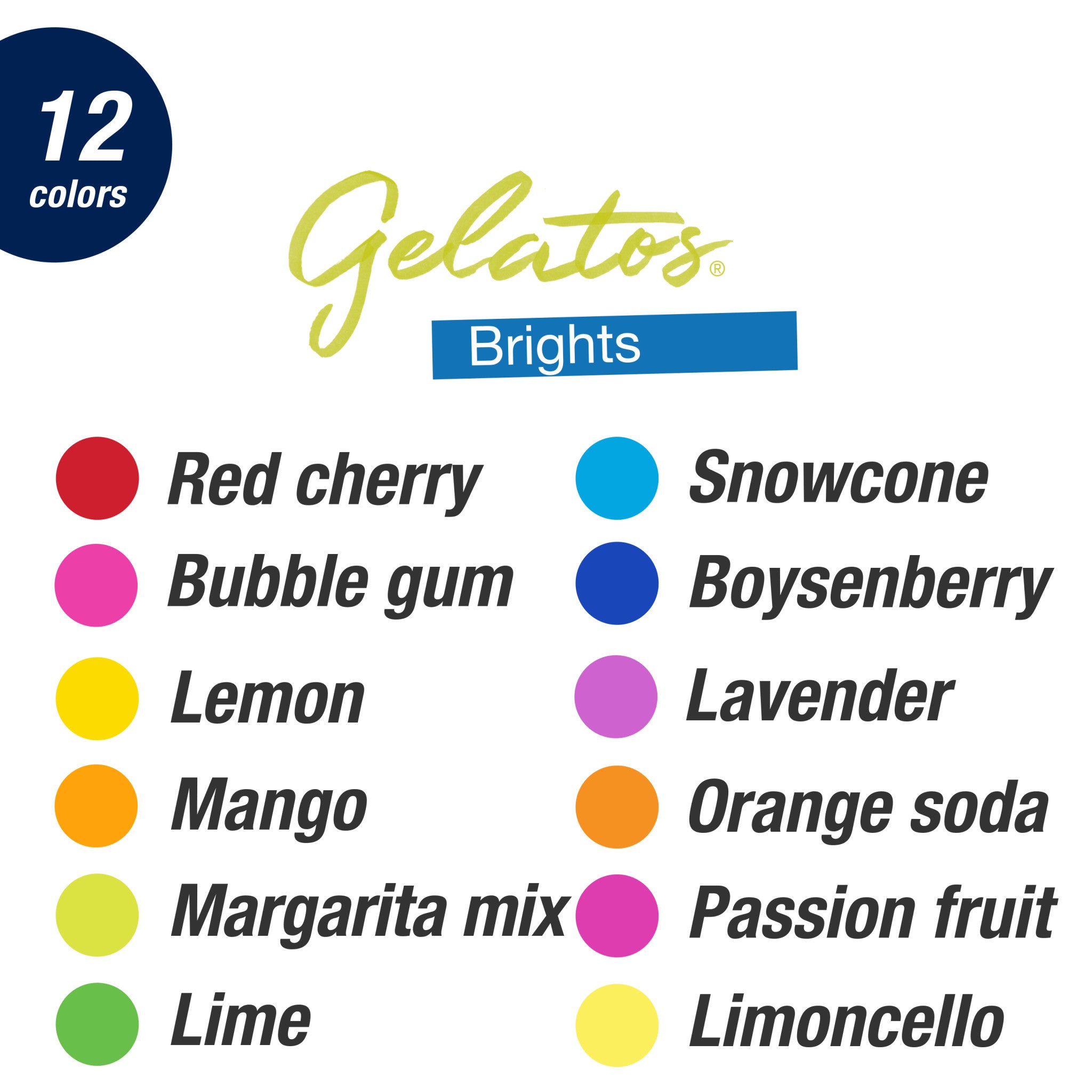 Vibrant Gelatos 15-Piece Art Set - Non-Toxic, Blendable Pastels for Drawing, Painting & Mixed Media - Perfect for Artists, Students & DIY Craft Projects