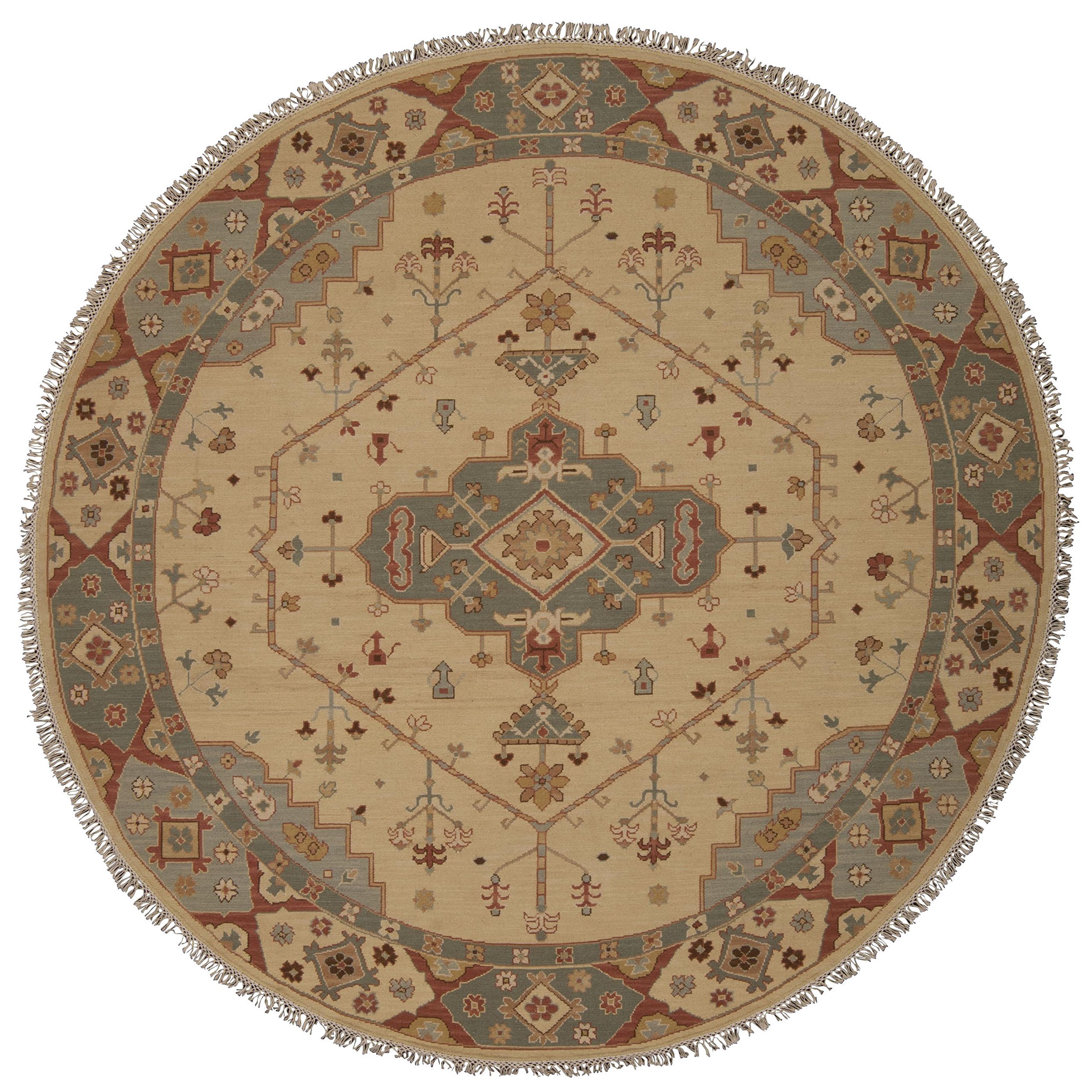 Nourison Nourmak S205 Butter C Round Area Rug 8' x 8' - Soft Plush Living Room Carpet for Bedroom, Dining Room & Home Decor