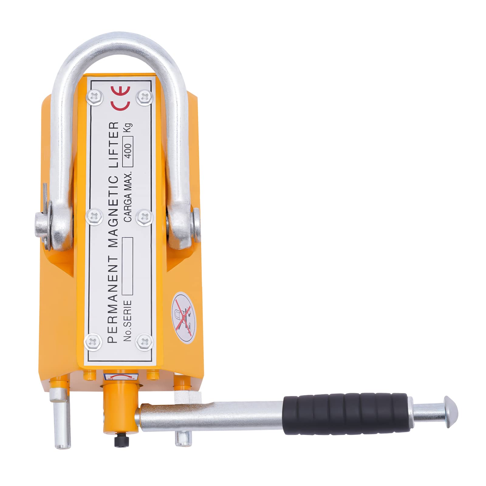 600kg/1320lb Heavy Duty Magnetic Lifter - 1320lbs Lifting Capacity Permanent Magnet for Steel Plates, Beams & Metal - Industrial Shop Crane with Handle - Perfect for Construction, Welding & Metal Fabrication