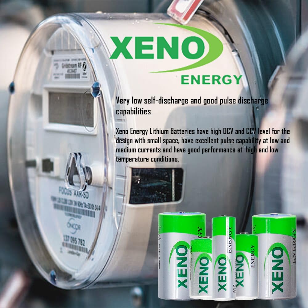 Xeno Energy XL-050F 1/2 AA 3.6V Lithium Battery - Long Lasting Power for Medical Devices, Security Systems & Industrial Equipment
