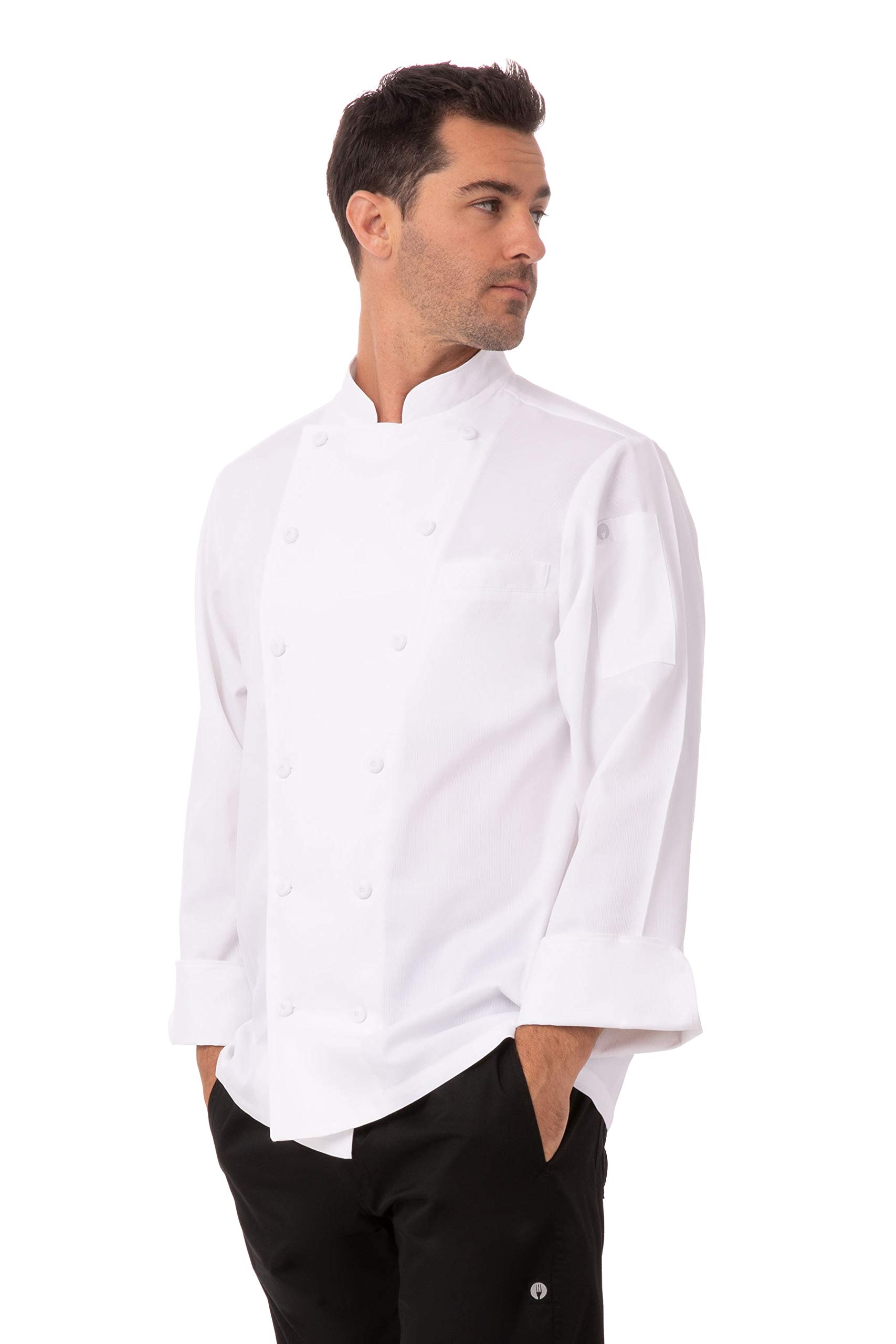 Chef Works Men's Cambridge Executive Chef Coat - Professional Kitchen Uniform for Cooking, Baking & Culinary Arts | Perfect for Chefs, Bakers & Catering Staff