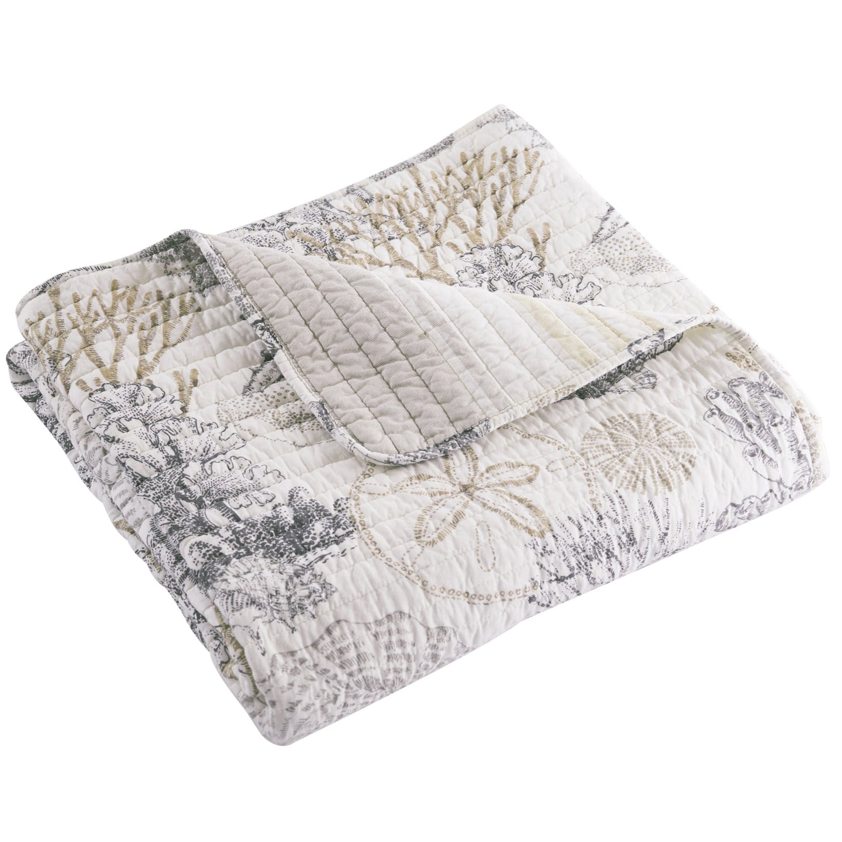 Soft & Cozy Caspian Sea Quilted Throw Blanket - Lightweight Bedspread for Couch, Sofa, Bed - Perfect for Winter Nights, Movie Time & Home Decor