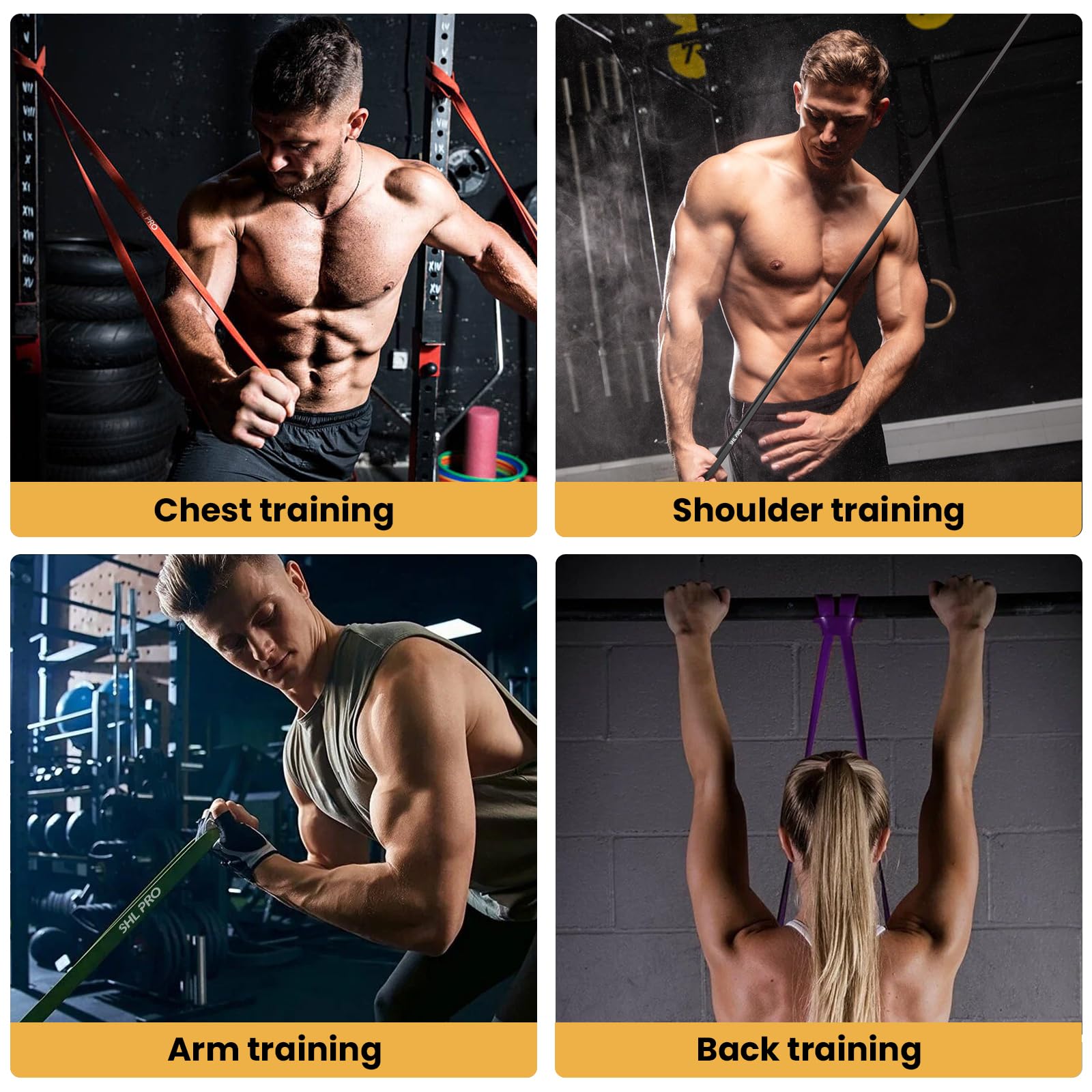Premium Resistance Bands Set for Workouts - Heavy Duty Exercise Bands for Strength Training, Yoga, Physical Therapy & Home Gym Fitness - Ideal for Muscle Building, Rehabilitation & Full Body Workouts