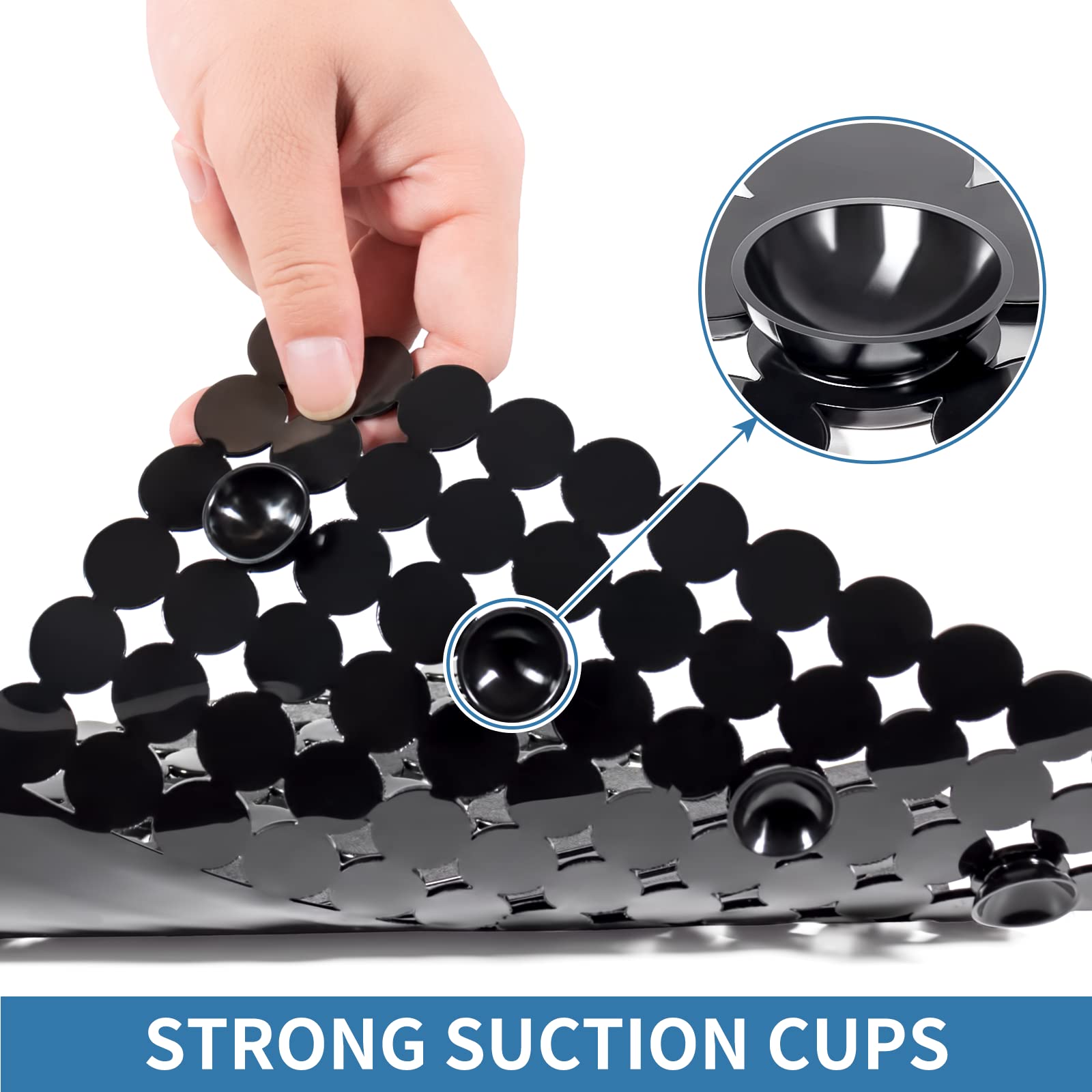 Bligli Plastic Sink Divider Mat with Strong Suction Cups - 9.5