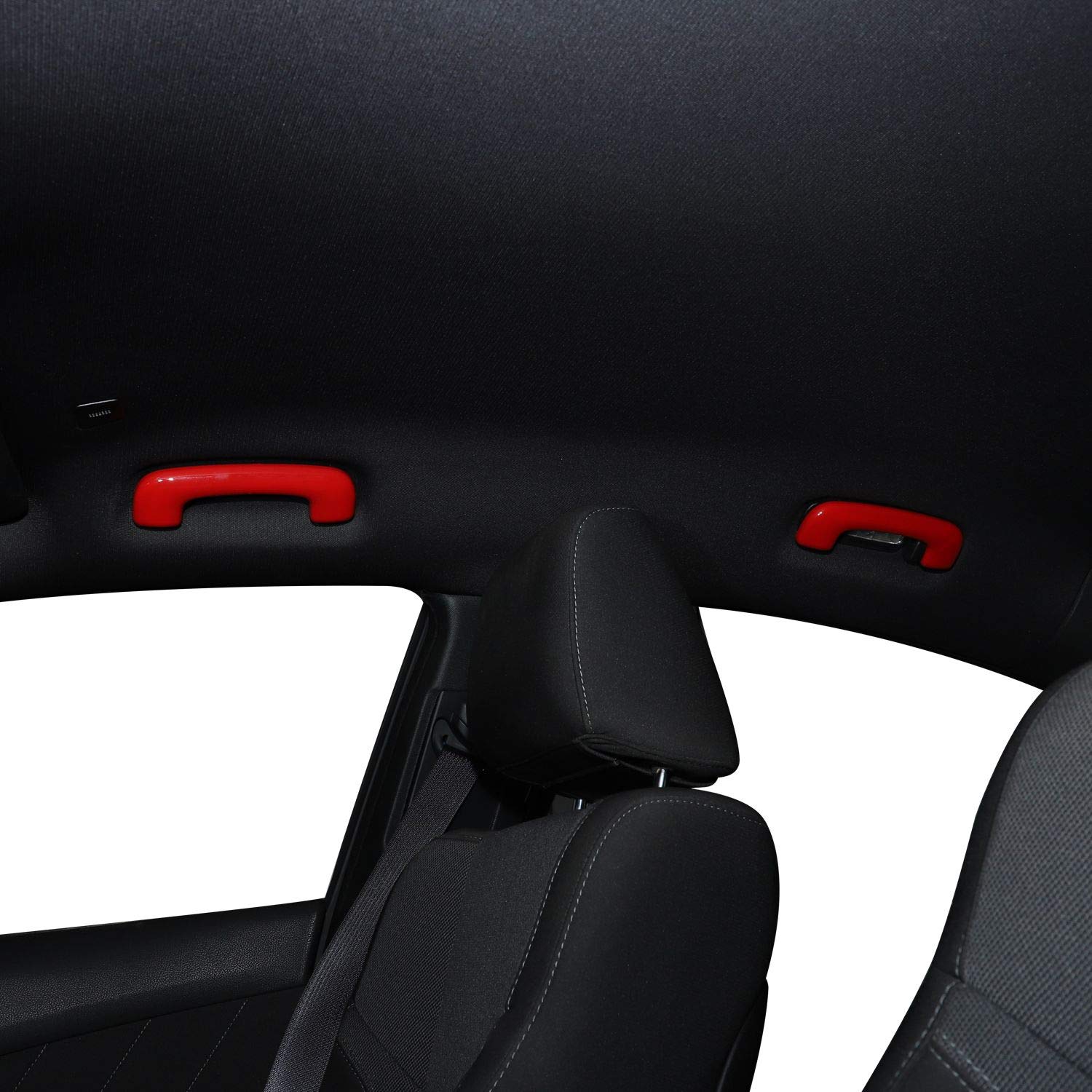 2015-2024 Dodge Charger Interior Accessories - ABS Red Roof Grab Handle Cover Trim (4pcs) | Durable ABS Material | Easy Installation | Perfect for Car Interior Upgrade & Protection