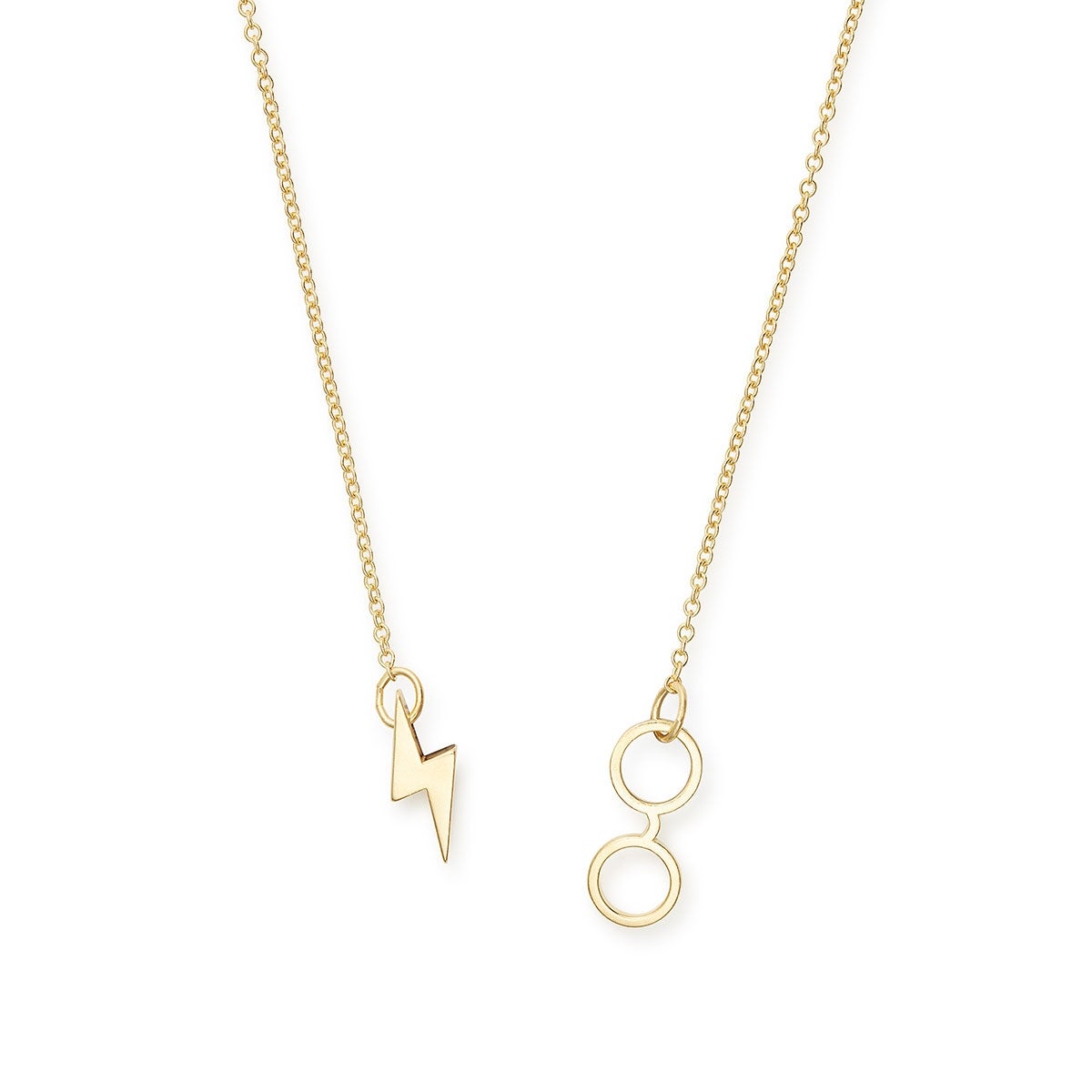 Harry Potter™ Glasses Charm Lariat Necklace - Golden Snitch Inspired Jewelry for Fans | Perfect for Cosplay, Gift Giving & Wizarding World Themed Events
