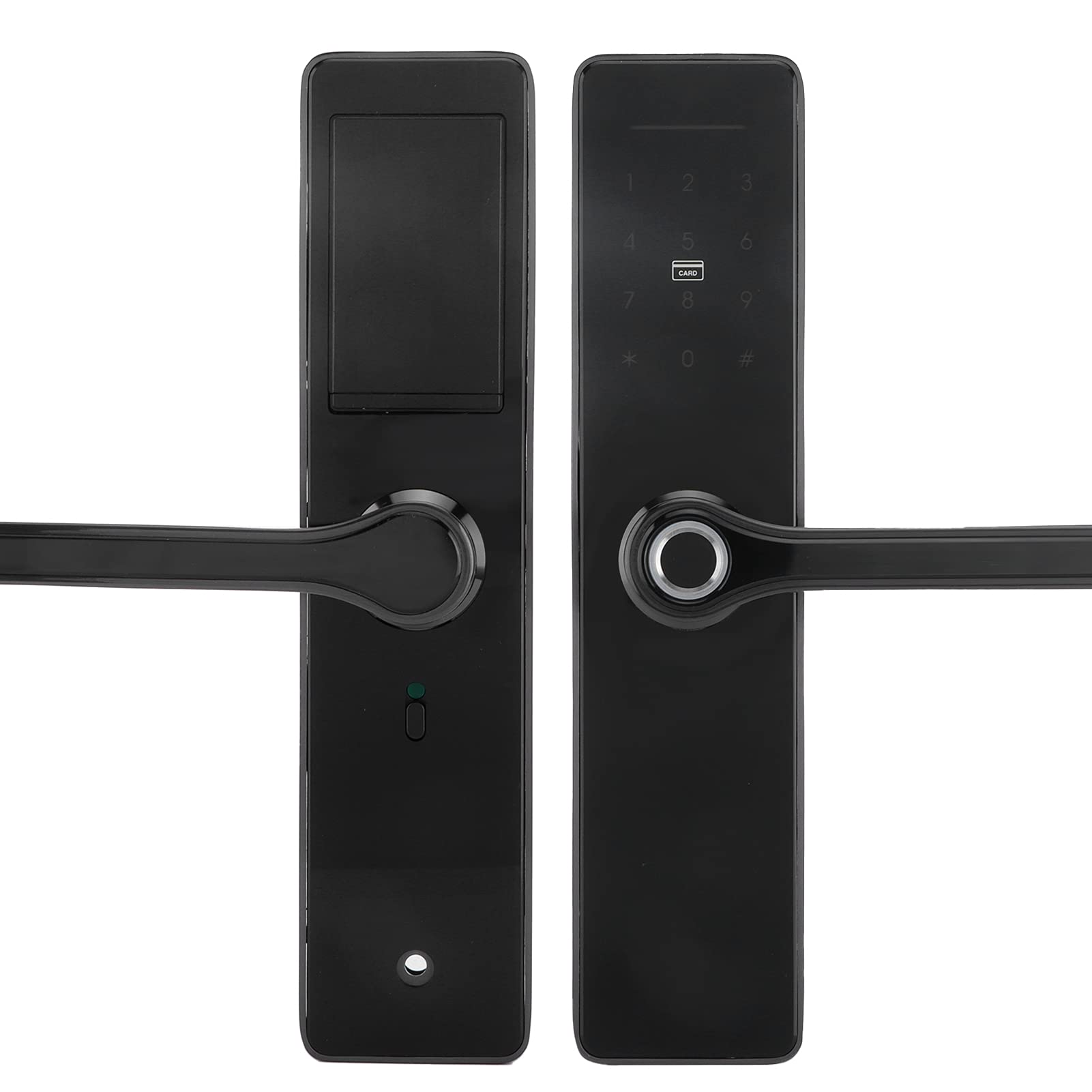 Smart Keyless Entry Door Lock - 5-in-1 Electronic Door Lever with Fingerprint, IC Card, Password, Key & App Control | Secure Home, Office, Apartment & Hotel Entry | Ideal for Smart Homes & High-Traffic Areas