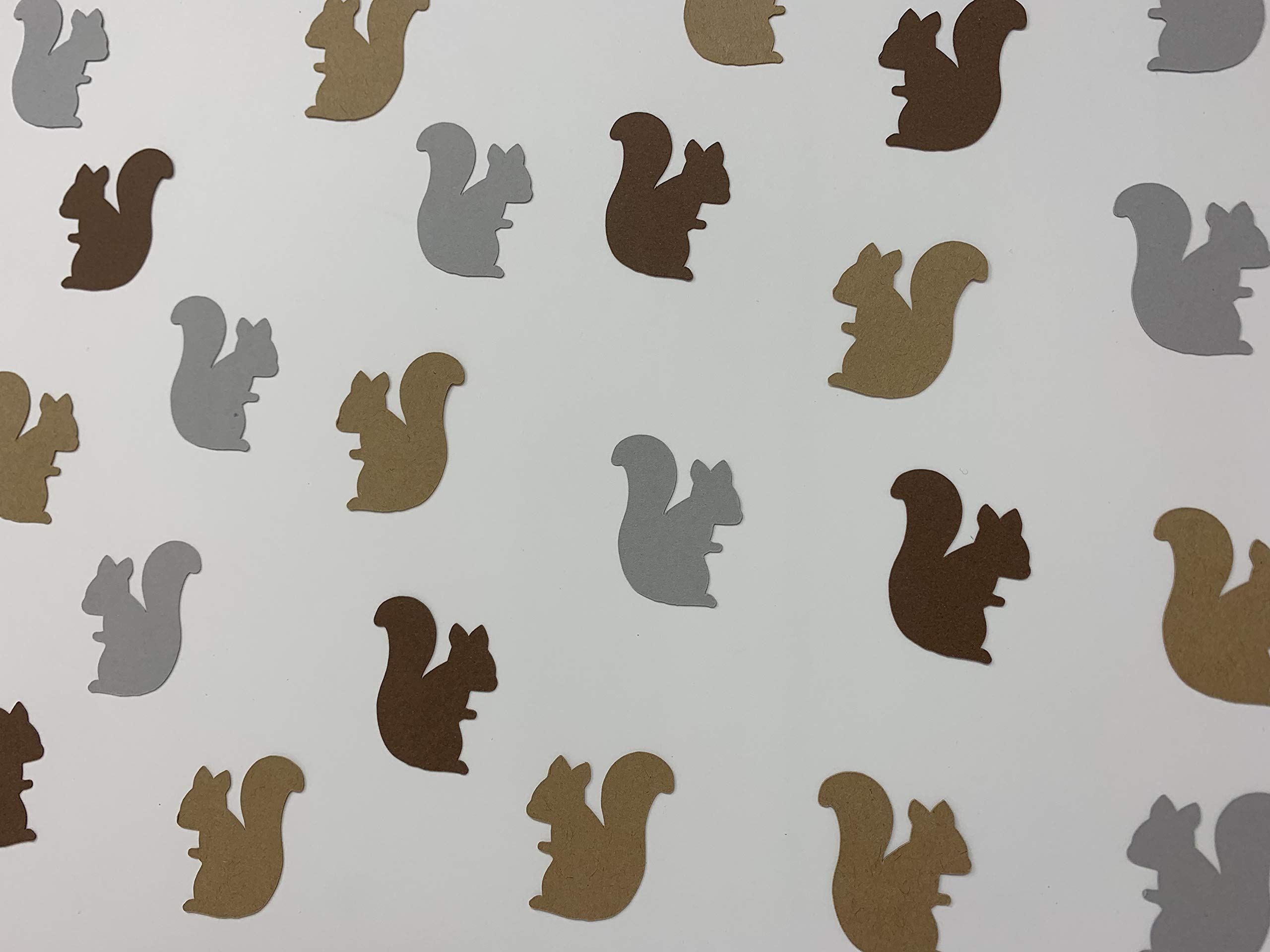 Squirrel Confetti Decorations - 100 Pieces Woodland Creatures Party Supplies for Baby Showers & Birthday Parties - Perfect for Forest Theme Celebrations and DIY Crafts