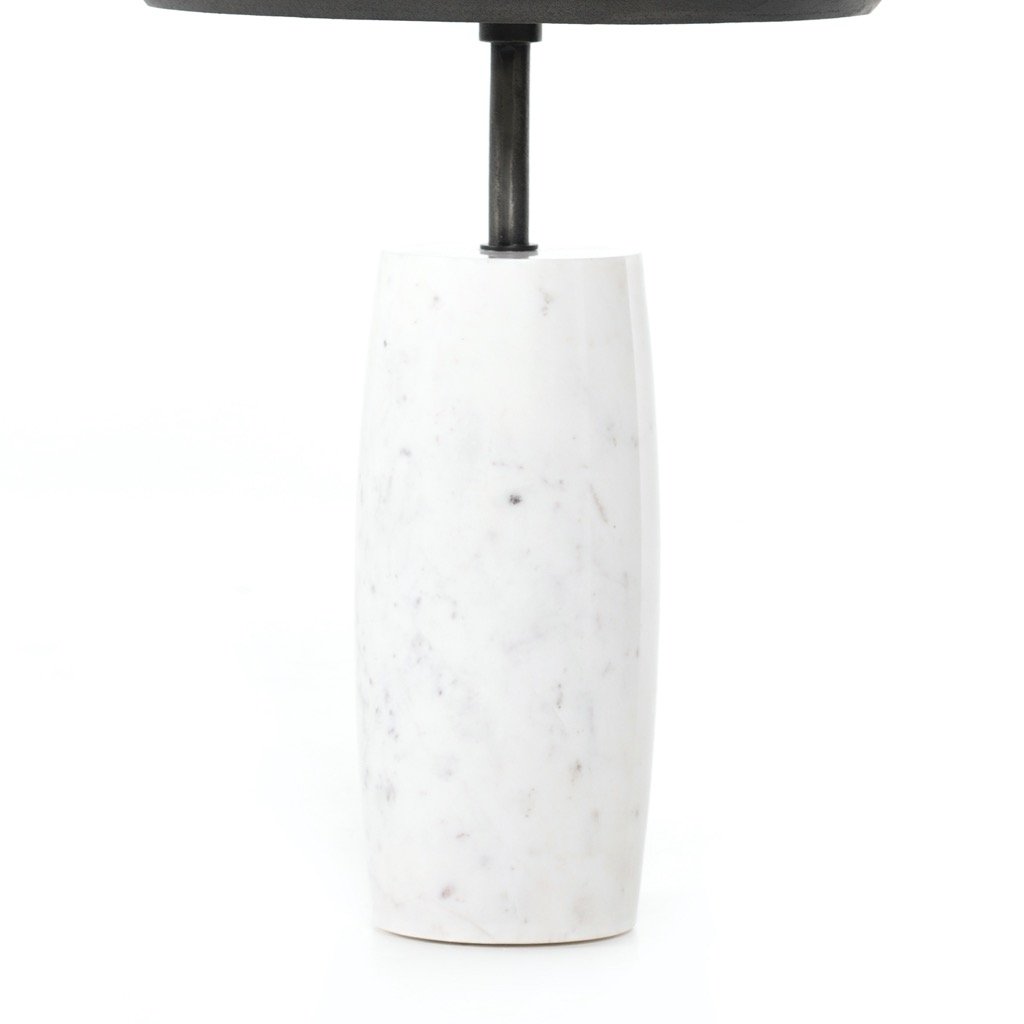 Elegant Cronos End Table with Polished White Marble Top - Perfect for Living Room, Bedroom, or Office Decor