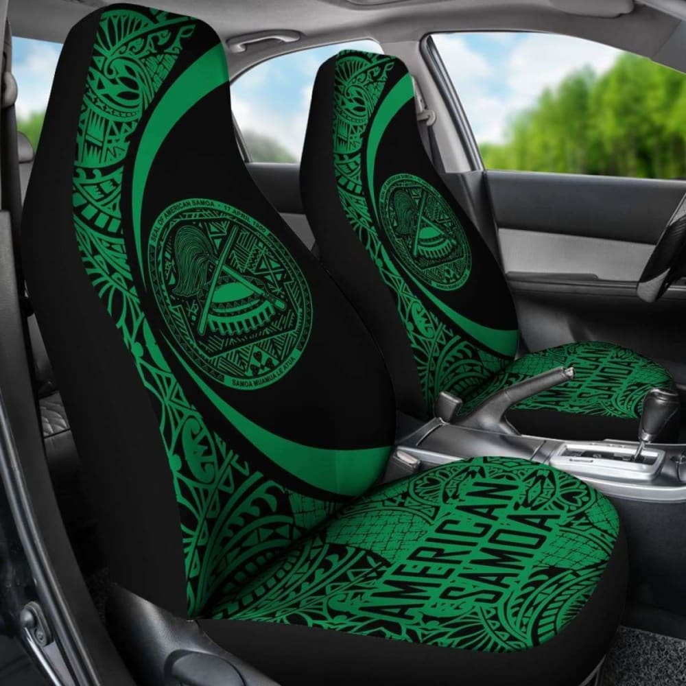 Premium American Samoa Car Seat Covers - Breathable Circle Design (Model 105905) for Cars, SUVs & Trucks | Comfort & Style for Daily Commute, Road Trips & Family Travel