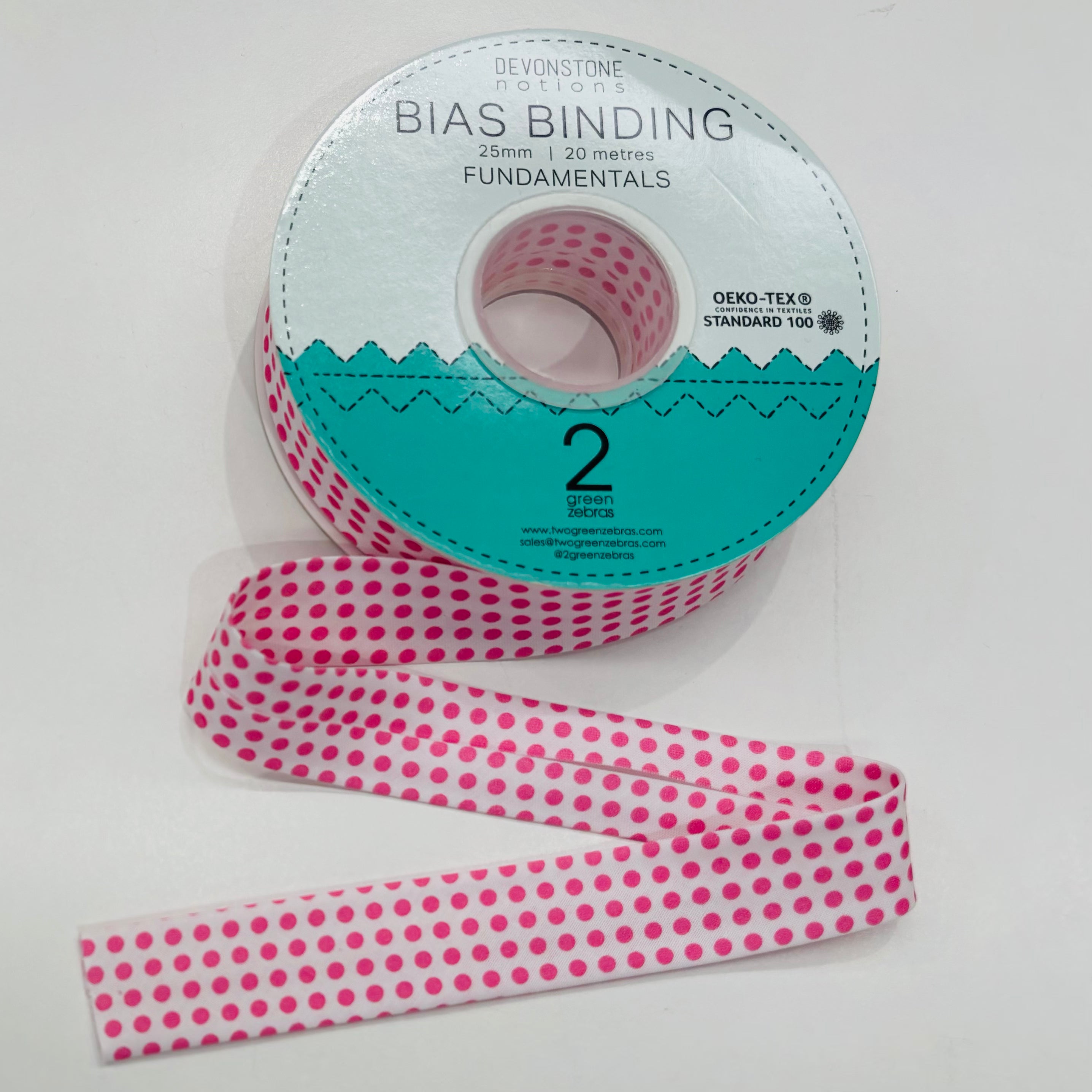 1 Inch (25mm) Petal Spot Bias Binding Tape - DVBB2945 - Perfect for Quilting, Sewing, and DIY Craft Projects