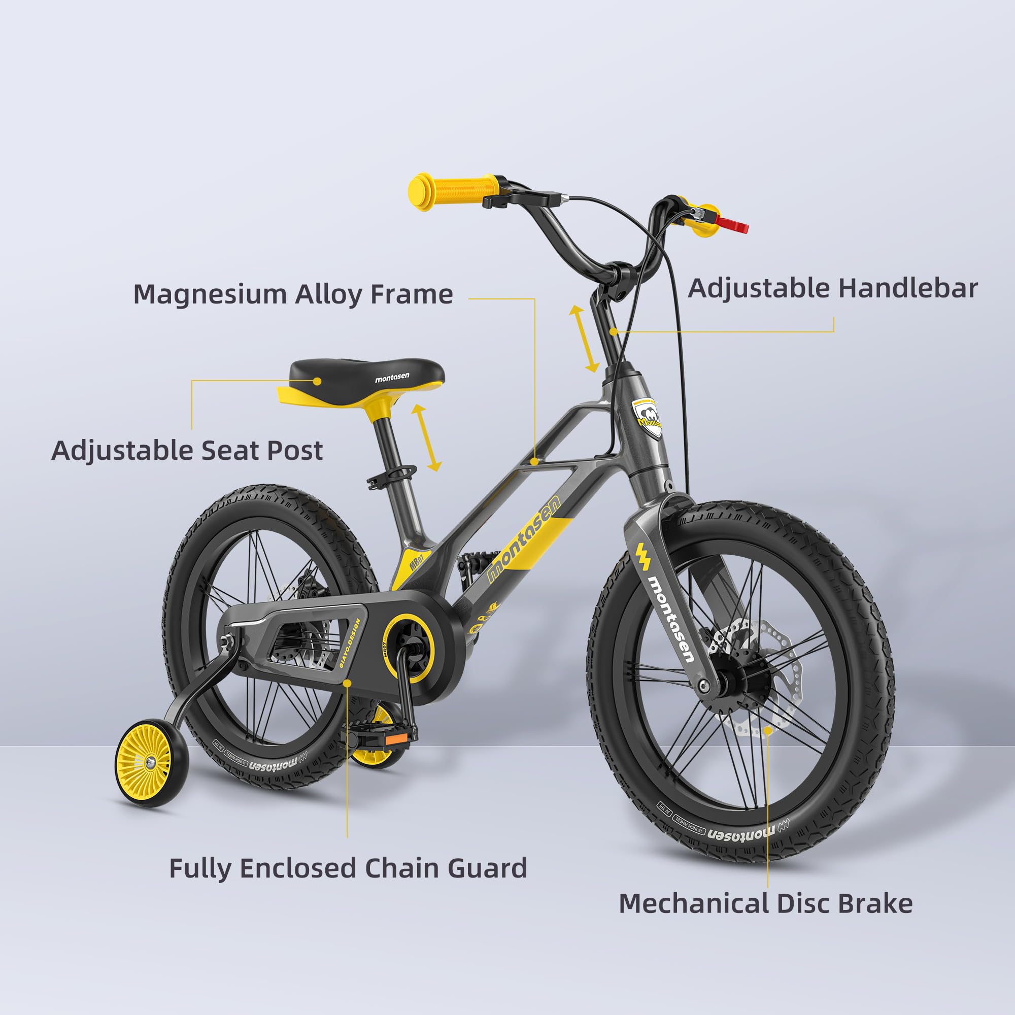 **12-20 Inch Kids Bicycles for Boys & Girls Ages 2-10 | 7-Speed Mountain Bike with Training Wheels | Perfect for Toddlers, Teens & Students | Ideal for Outdoor Play, Commuting & Family Rides**