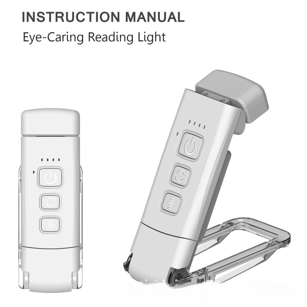 LEBHAR USB Mini Eye Protection Reading Light - Portable Book Holder with Night Light for Bedtime Reading, Study, and Travel