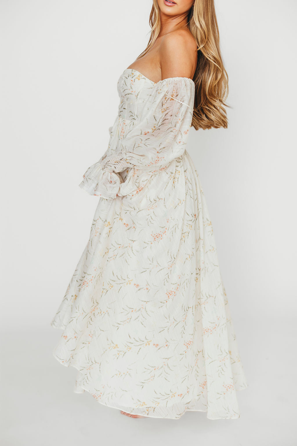 Ryder Grace Maxi Dress in Cream - Elegant Long Flowy Summer Dress for Women, Perfect for Beach, Wedding & Vacation | Lightweight & Comfortable