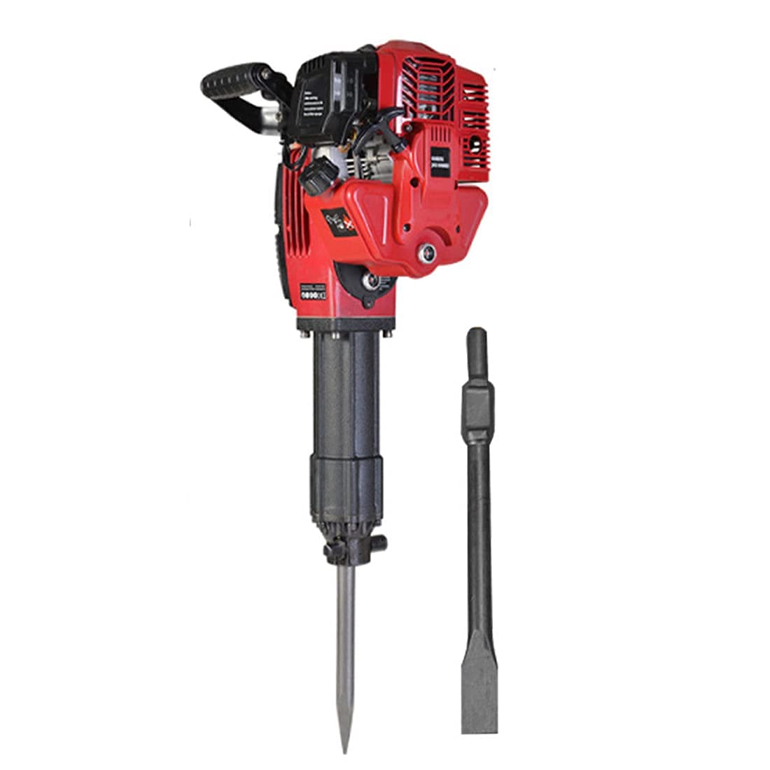 52CC 2 Stroke Gasoline Demolition Jack Hammer - Powerful Concrete Breaker Drill with 2 Chisels for Construction, Road Repair & DIY Projects | DNYSYSJ Heavy Duty Jackhammer