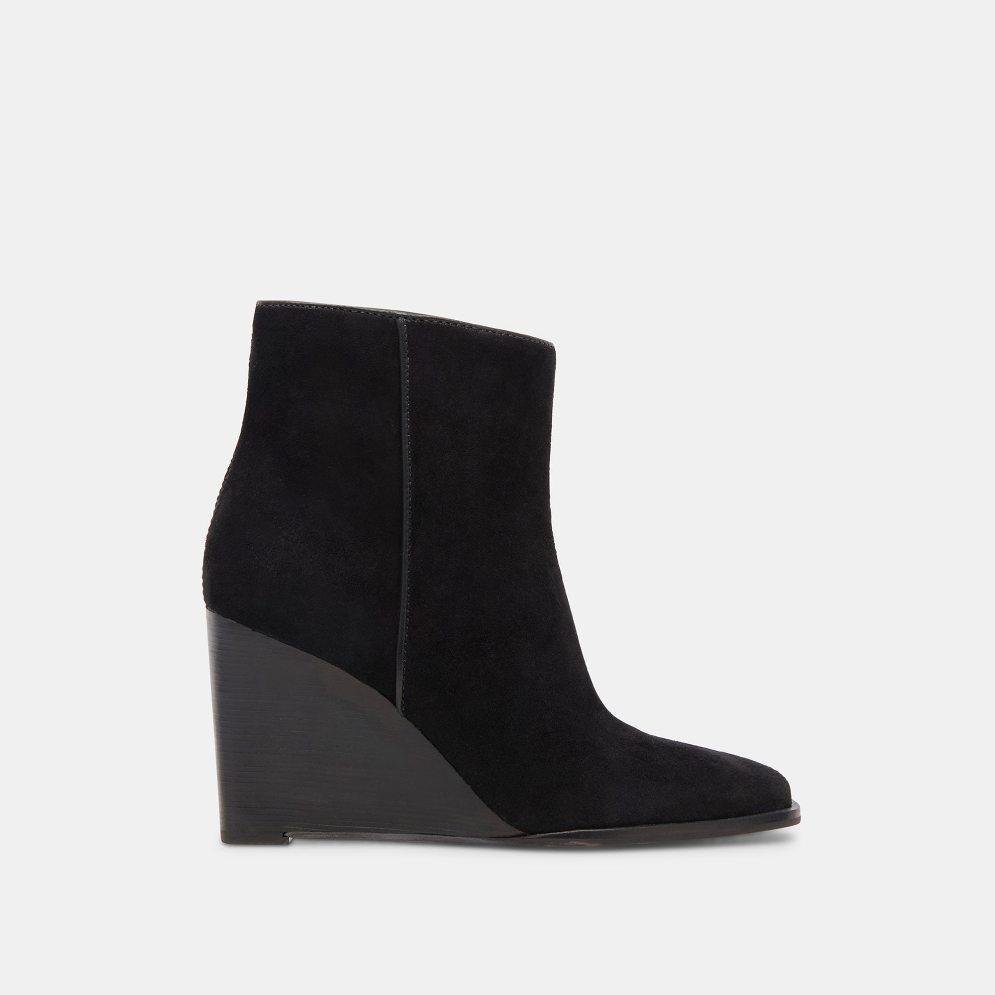 SUSANN Wide Booties Onyx Suede - Stylish & Comfortable Women's Ankle Boots for Fall & Winter Fashion | Perfect for Casual Outfits, Office Wear & Night Out