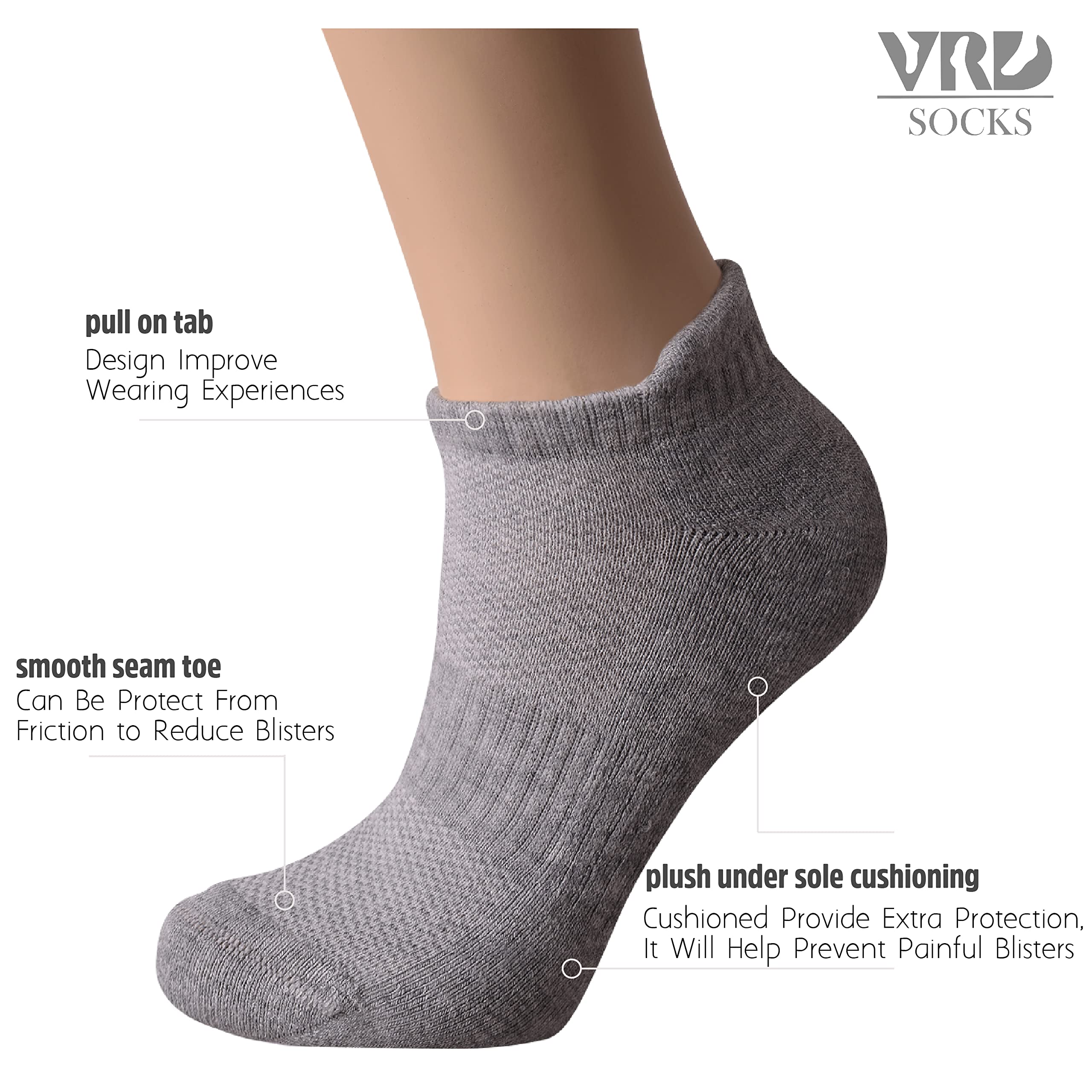 Bamboo Women's Ankle Socks 6 Pack - Low Cut Breathable Running Socks for Women Size 5-10 - Soft Comfortable No Show Socks for Workout, Yoga & Daily Wear - Perfect Christmas Gift for Her
