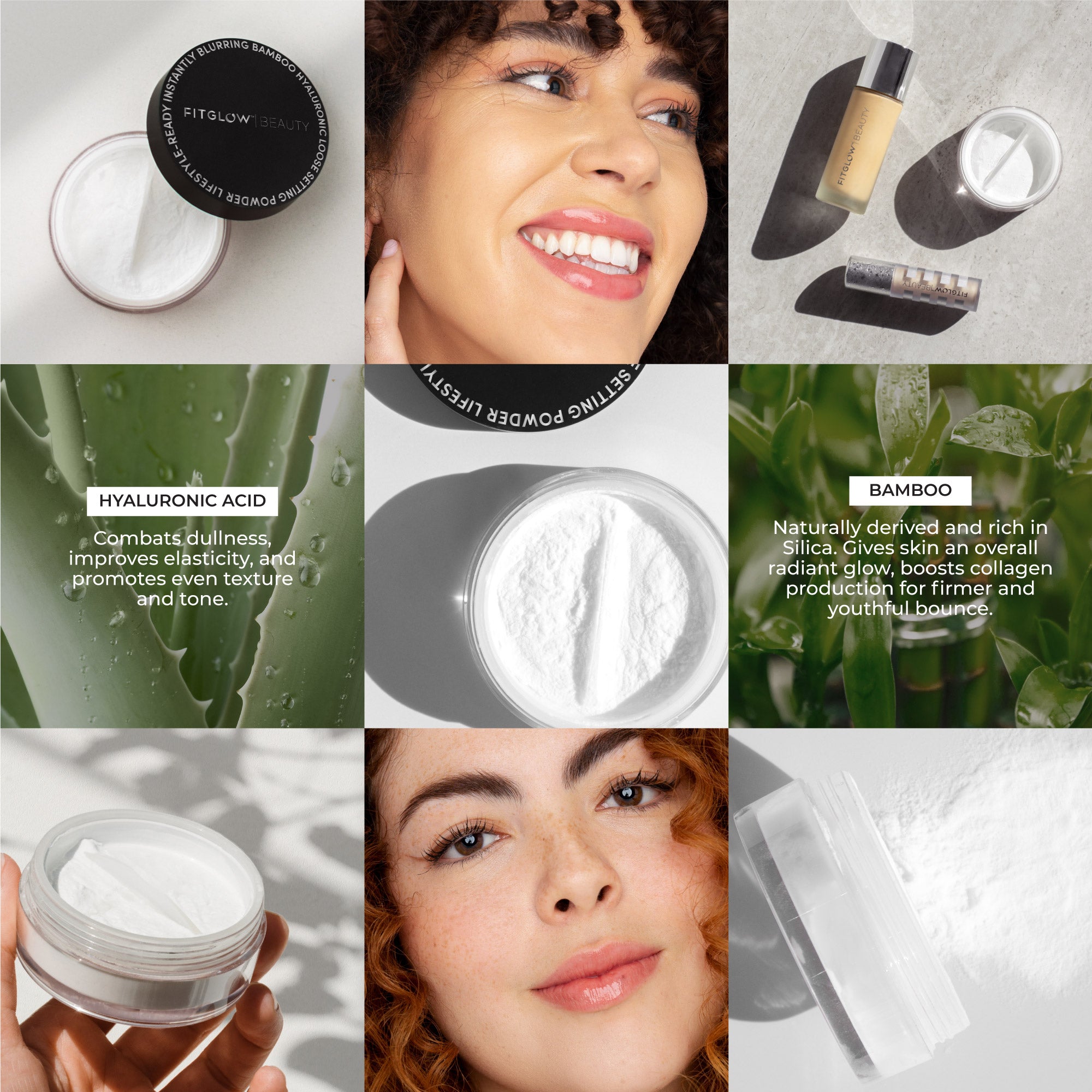 Bamboo Hyaluronic Acid Loose Setting Powder - Vegan, Cruelty-Free Translucent Face Powder for Oily Skin & Makeup Setting | Perfect for Daily Use, Photo Shoots & Special Occasions