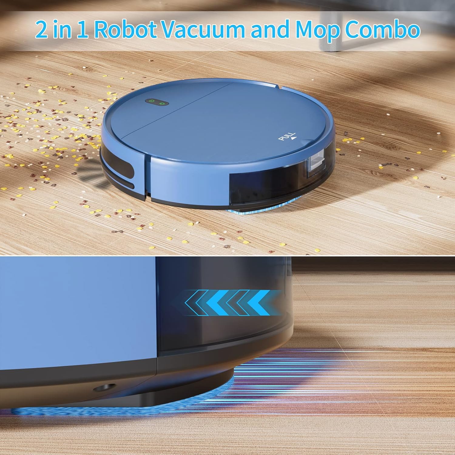 ZCWA 2-in-1 Robot Vacuum and Mop Cleaner with Self-Charging, WiFi/APP Control, Powerful Suction for Hard Floors, Carpets & Pet Hair - Perfect for Smart Home Cleaning & Pet Owners