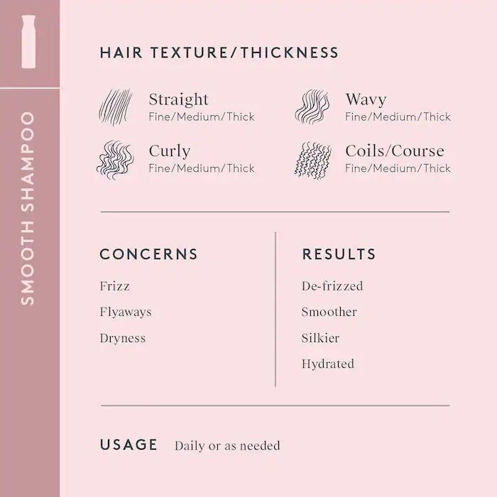 Virtue Smooth Shampoo for Frizz Control & Hydration - Sulfate-Free Hair Care for Smooth, Shiny Locks - Perfect for Daily Use & Color-Treated Hair