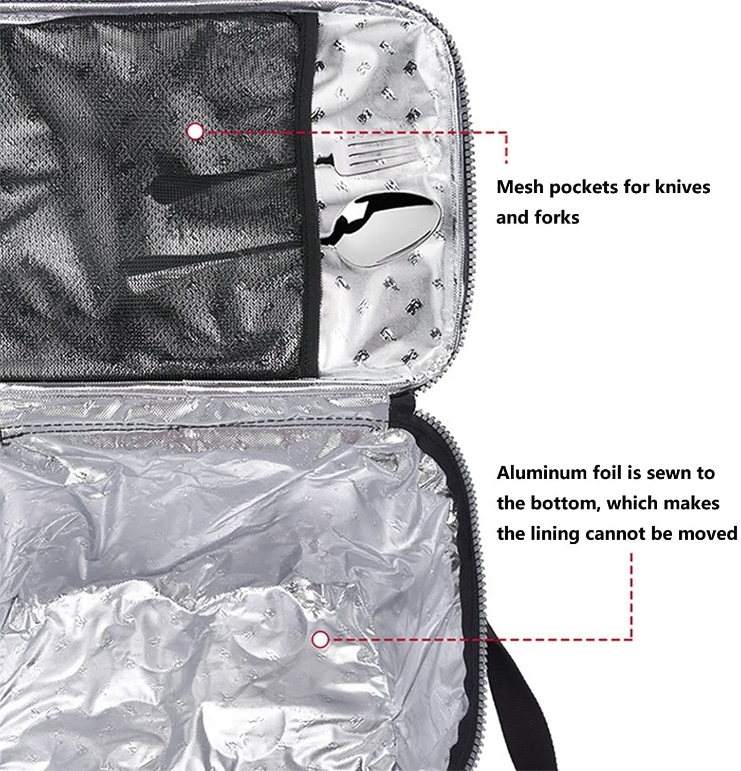 Portable Insulated Lunch Cooler Bag - Foldable Thermal Picnic Bag with Ice Pack Compartment for Food & Drinks | Perfect for Office, School, Camping & Food Delivery (Men & Women)