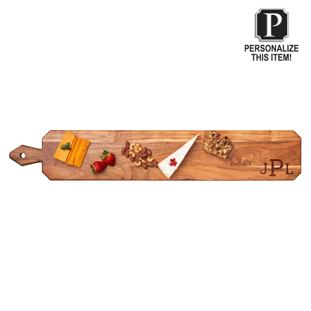 Personalized Acacia Wood Heirloom Cutting Board with Handle - 34