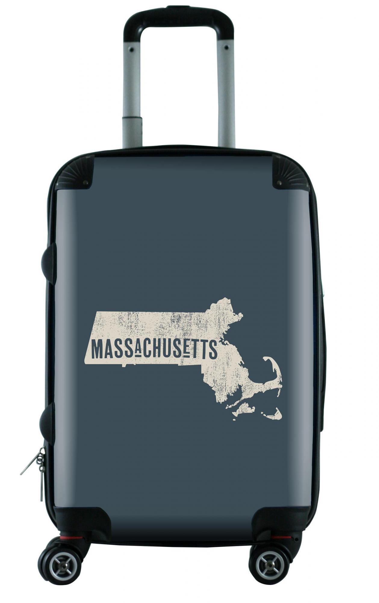 612 My Home State Massachusetts 20 Carry On Luggage - Lightweight Durable Suitcase for Travel, Business Trips & Weekend Getaways