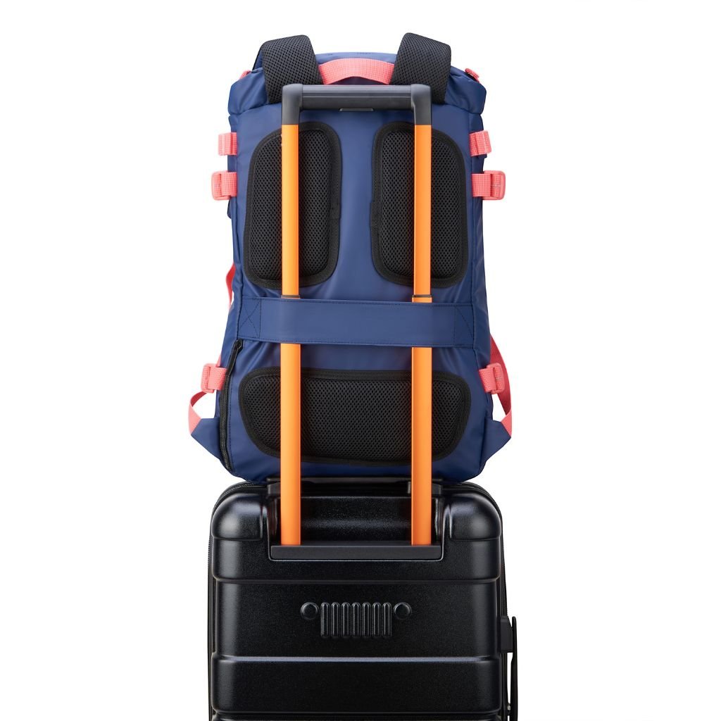 Jeep 17-Inch Laptop Backpack with RFID Protection - Navy Blue | Water-Resistant Cylindrical Design for Commuting, Travel & College