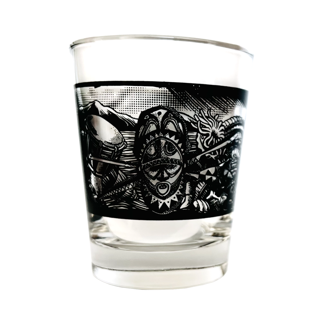 Rolling Stones Crossfire Hurricane Mai Tai Glass - Set of 2 (Red & Blue) - Vintage Rock Barware for Cocktail Parties & Music Lovers