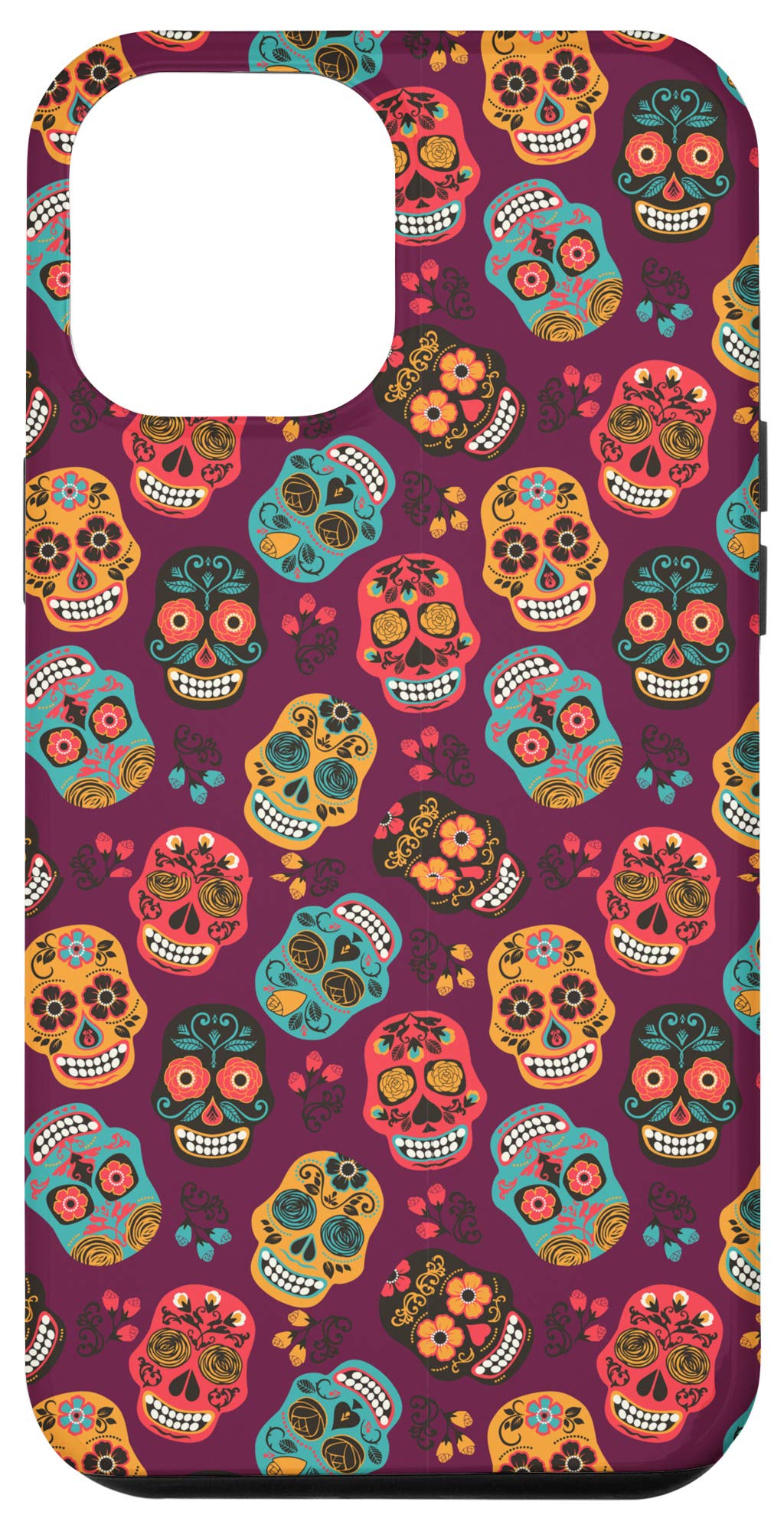 iPhone 12 Pro Max Case with Mexican Sugar Skull Design - Durable Protective Cover for Day of the Dead Theme, Parties & Cultural Events