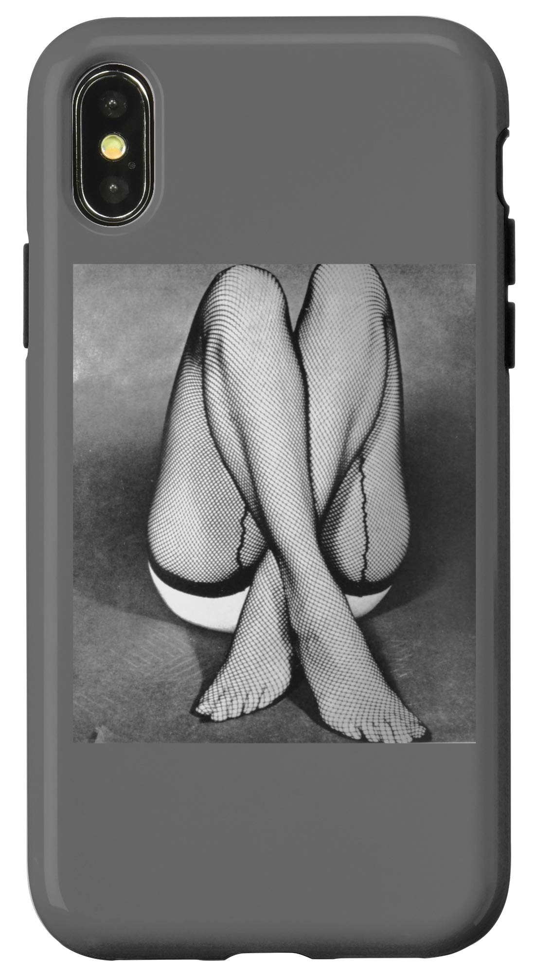 Vintage Fishnet Stockings iPhone X/XS Case - Sexy Legs Design for Women, Perfect for Fetish Lovers & Night Out Accessories
