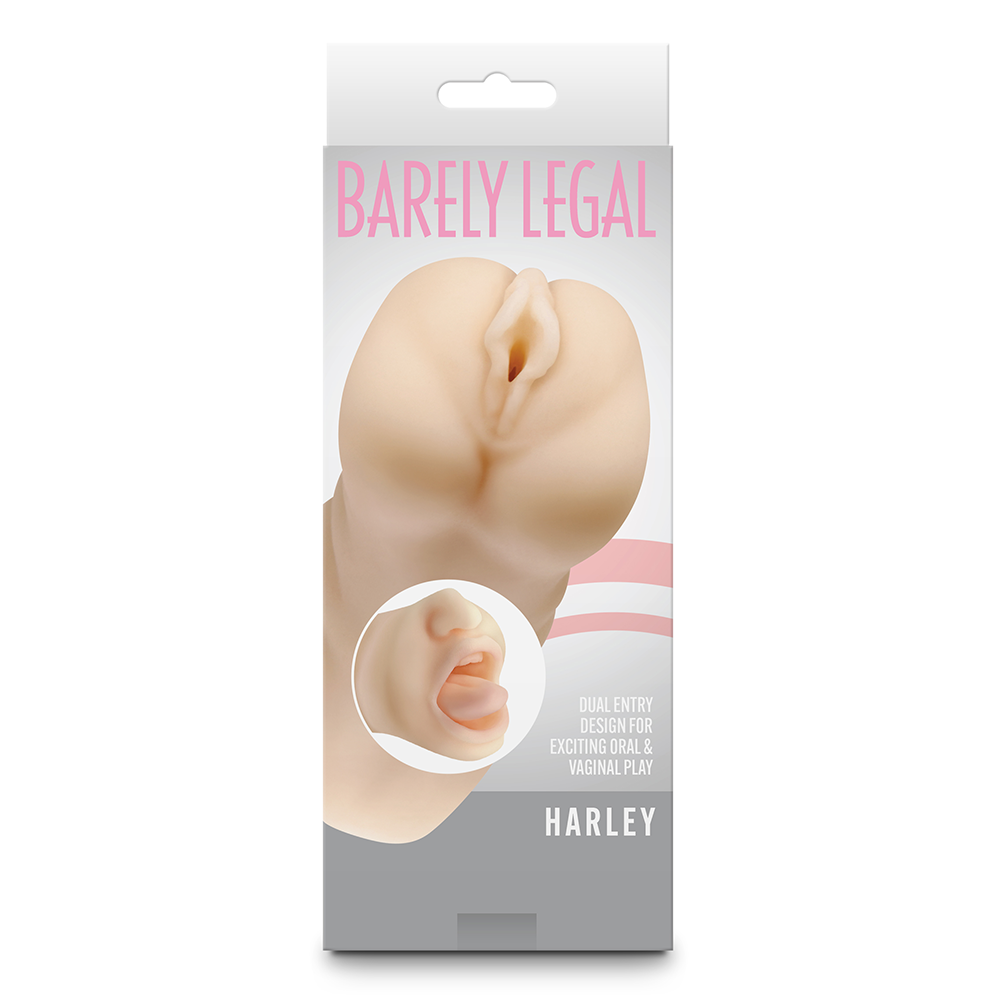 Realistic Harley Dual Entry Mouth & Vagina Masturbator for Men - Lifelike Adult Toy for Solo Pleasure & Couples Play - Perfect for Home Use & Travel