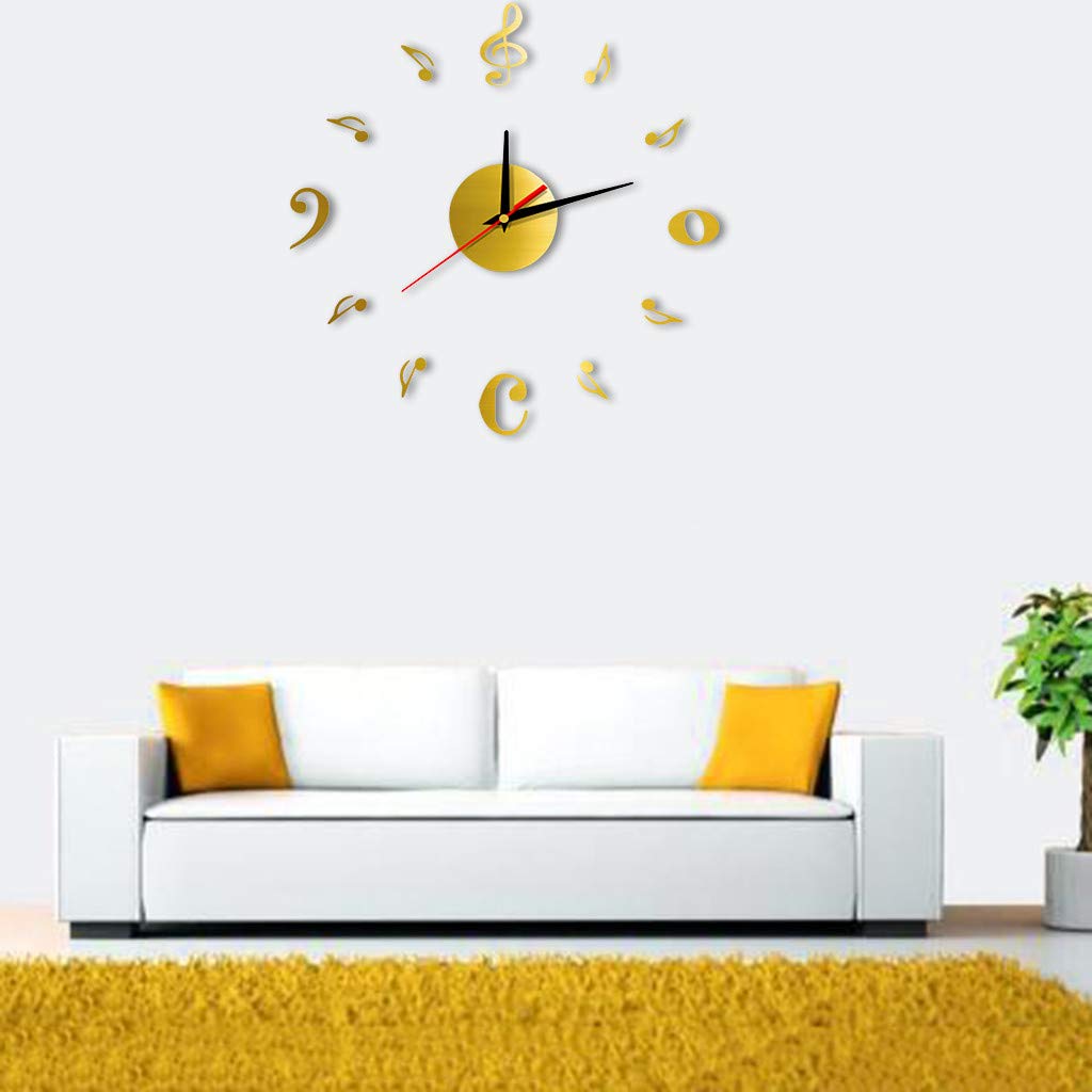 WOCACHI Modern Acrylic 3D Wall Clock Stickers - DIY Peel & Stick Removable Mirror Surface Decals for Home, Office & Nursery Decor | Wall Art Mural & Room Decoration | Perfect for Living Rooms, Bedrooms & Kids Spaces