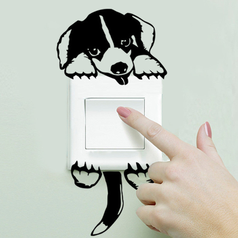 Animal Cartoon Wall Stickers for Kids Room Decor - Removable Switch Stickers for Nursery, Playroom & Bedroom - Fun Home Decoration for Children's Spaces