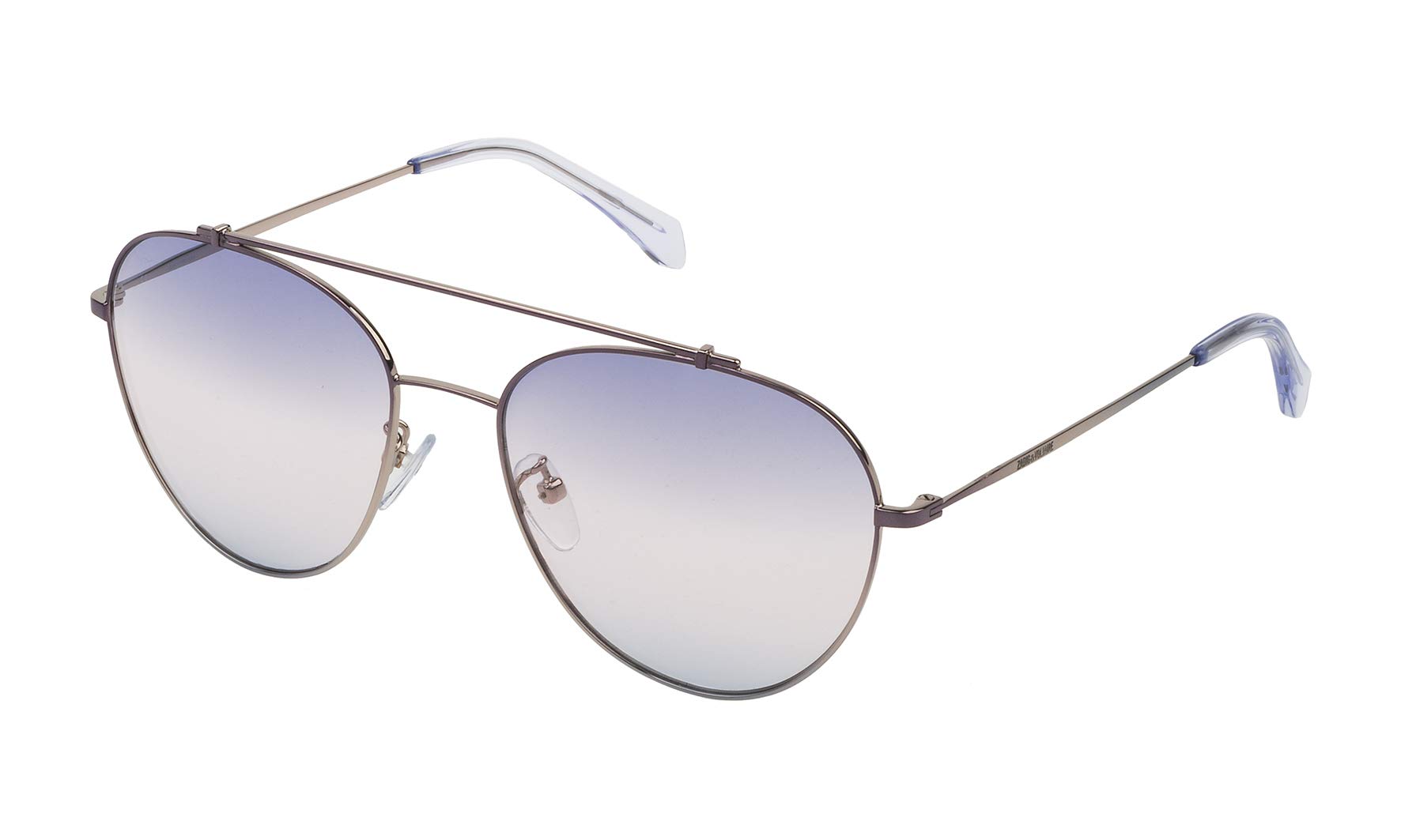 ZADIG&VOLTAIRE Polarized Fashion Sunglasses for Women - Gradient Blue/Pink/Light Blue Lens - UV Protection & Anti-Glare - Perfect for Beach, Driving & Outdoor Activities (Model SZV1925808B1)