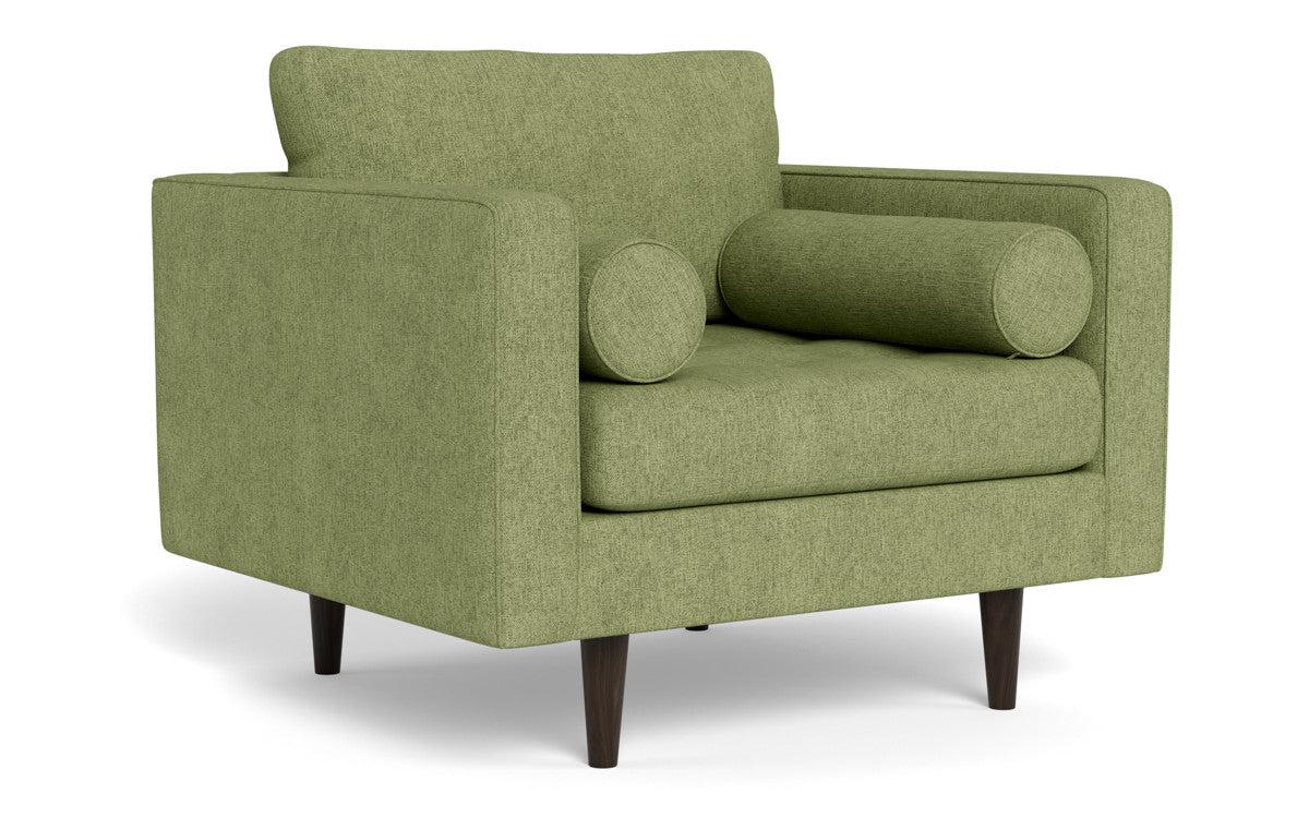 Stylish Ladybird 42 Arm Chair - Modern Accent Chair for Living Room, Bedroom & Office - Comfortable Upholstered Lounge Chair with Wooden Legs - Perfect for Reading Nook, Cozy Corner or Home Decor