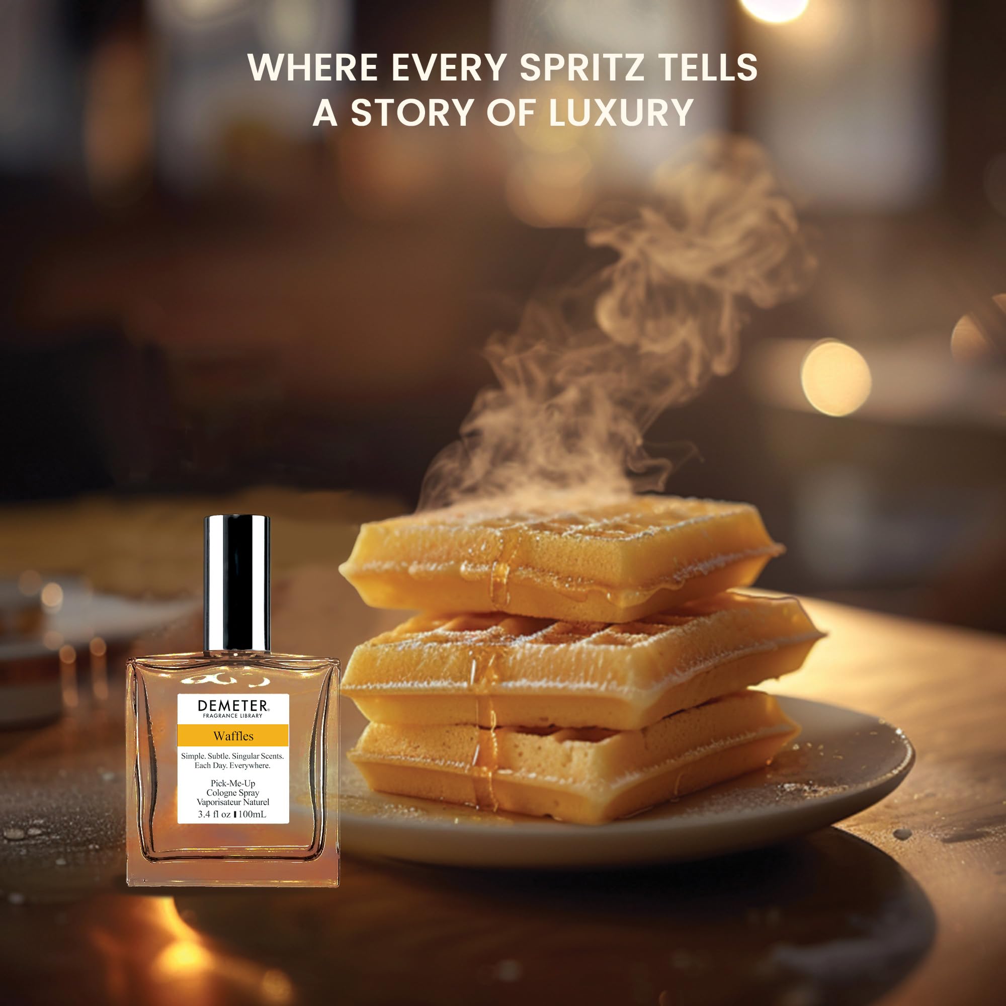 DEMETER Waffles 3.4 Oz Cologne Spray - Unisex Perfume for Women & Men | Fresh Gourmand Scent for Daily Wear, Date Night & Gift Giving