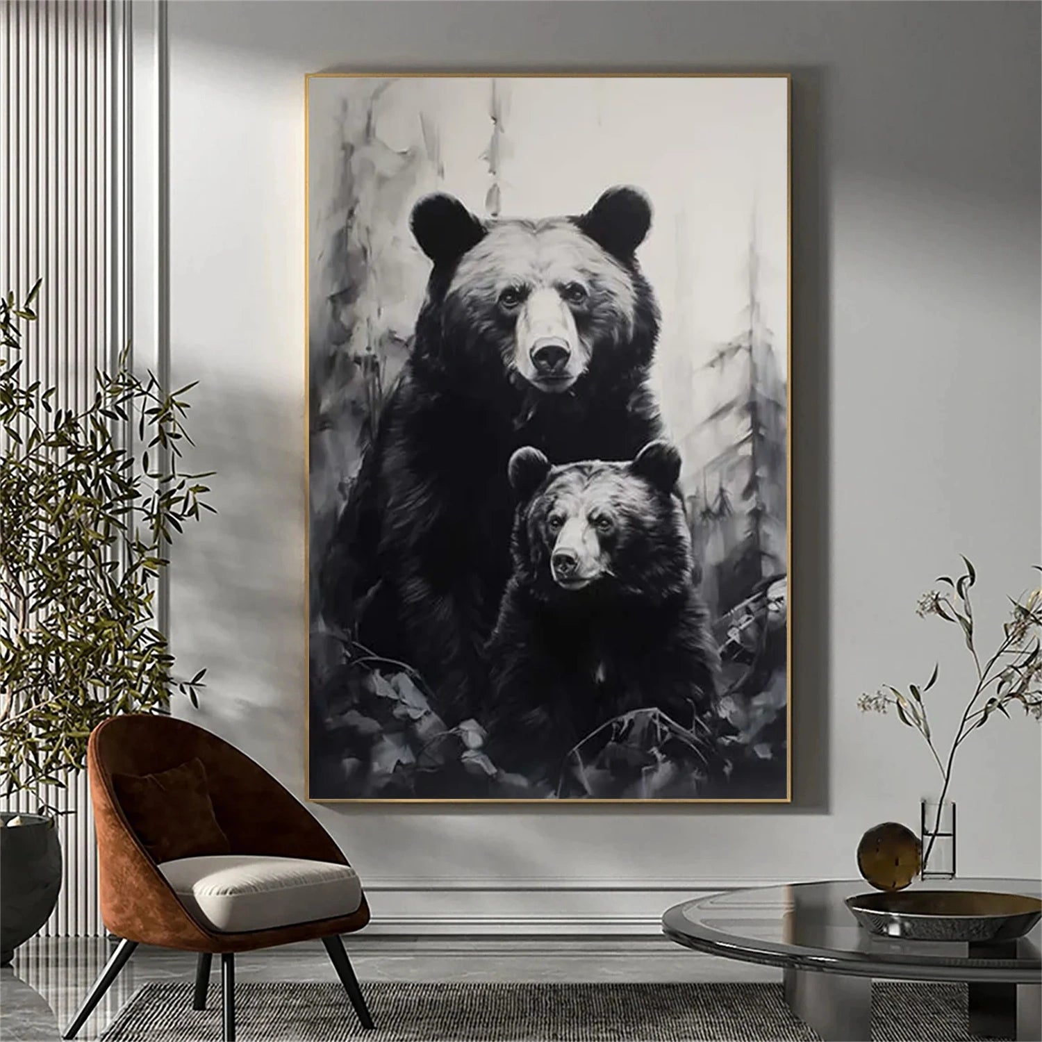 Animal Art Painting #AP161 - Handmade Canvas Wall Decor for Living Room, Bedroom & Office | Wildlife & Nature Inspired Artwork