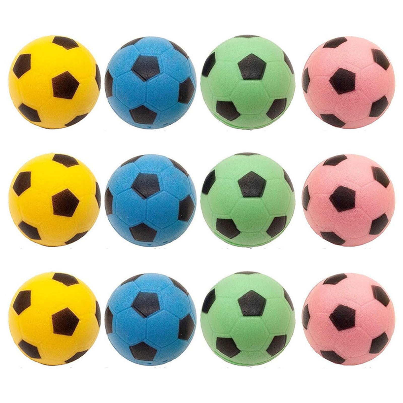 Soft Foam Soccer Balls for Cats - 12 Pack Non-Toxic Pet Toys for Kittens | Interactive Play, Training & Exercise for Indoor Cats
