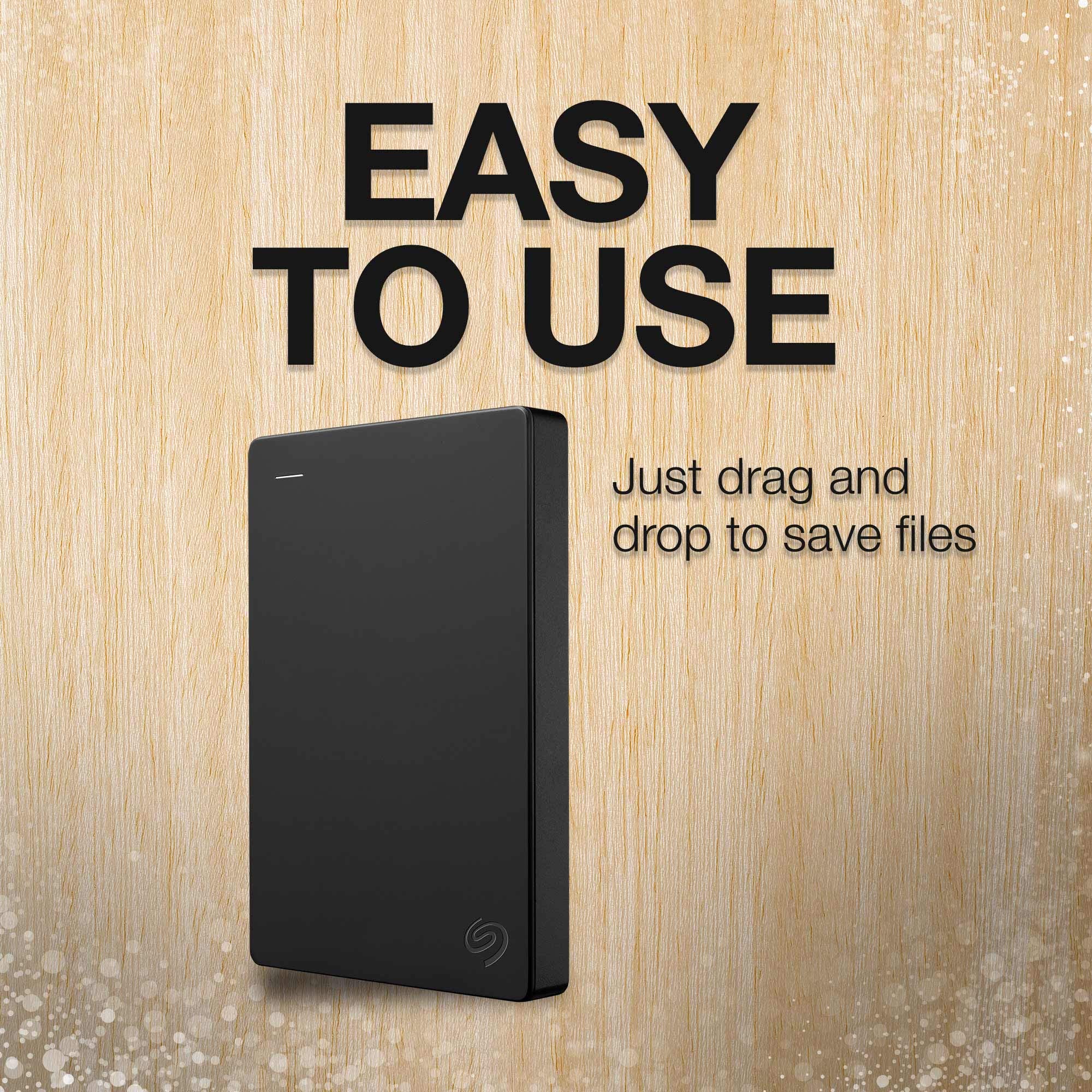 Seagate Portable 4TB External Hard Drive HDD – USB 3.0 for PC, Mac, Xbox & PlayStation - Fast Data Transfer, Plug & Play, 1-Year Rescue Service (STGX4000400) - Perfect for Gaming, Backup Storage & Travel Use